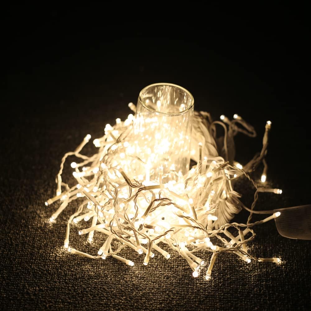 YASSEN Bluetooth APP Fairy Lights - 300 LED 30ft Icicle Style String Lights for Indoor & Outdoor Decorations (Warm White)