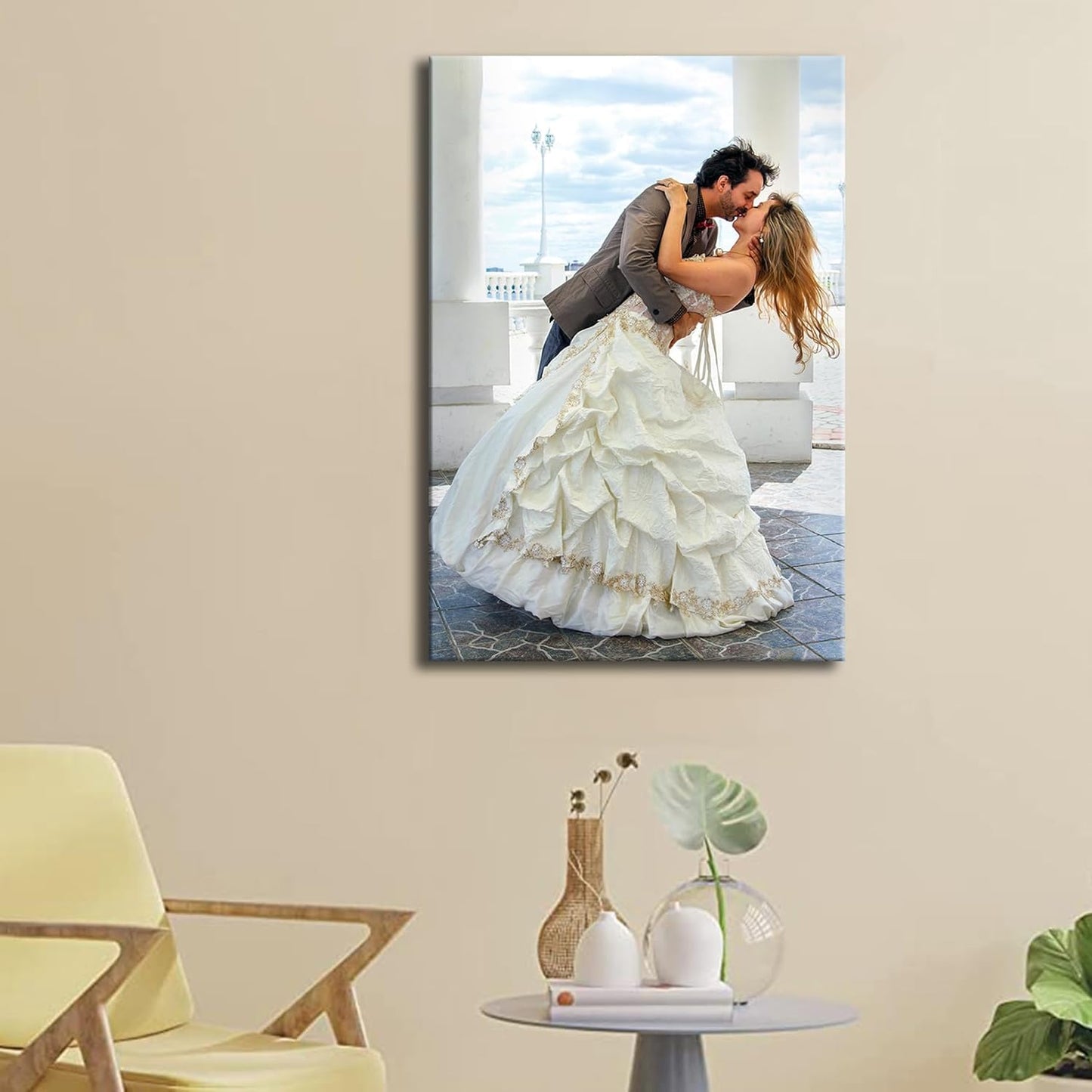 Laoife Custom Canvas Prints with Your Photos 32"x46", Canvas Photo Prints Custom, Personalized Canvas Wall Art for Office Home Bedroom Living Room Wall Decor, Gift for Father's Day Birthday Wedding