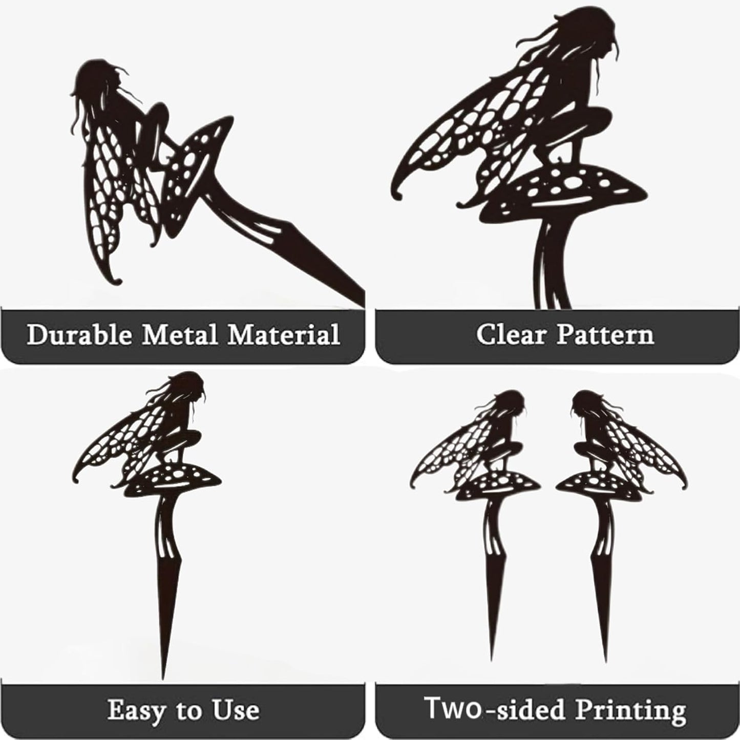 Decorative Garden Stakes, Fairy Garden Statues for Home and Garden (3)