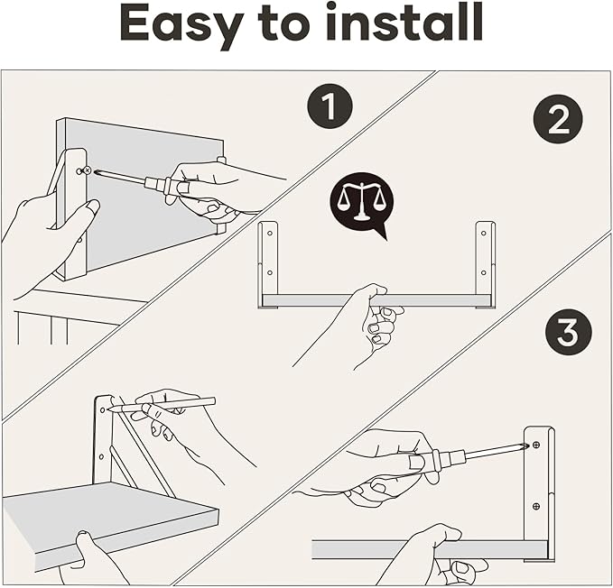 BAYKA Wall Shelves for Bedroom Decor, Floating Wall Shelves for Living Room Kitchen Storage, Wall Mounted Rustic Wood Floating Shelves for Kids Books, Corner Shelves for Bathroom, Office(Set of 3)