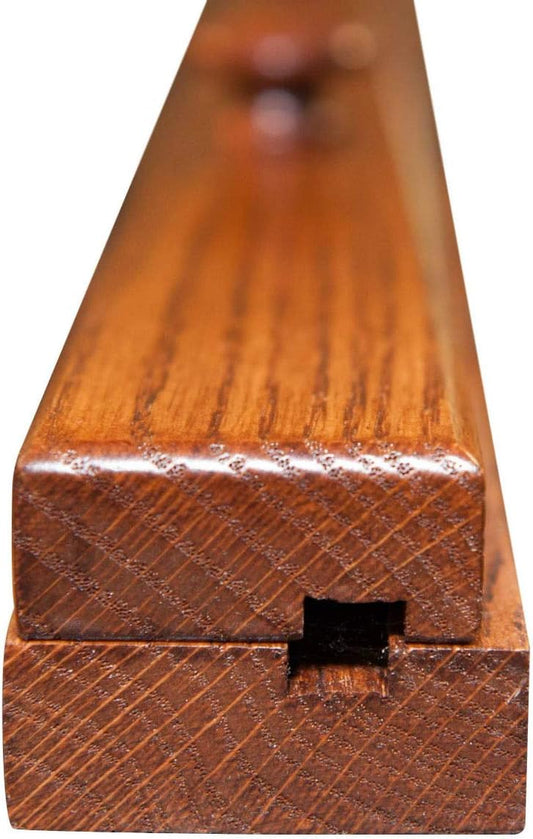 RRD Quilt Hanger for Wall for Display (36") Amish Made Wooden Quilt Rack Wall Mount - Rustic Tapestry Quilt Wall Hangers (Oak Wood, Michaels Stain, 36" Long)