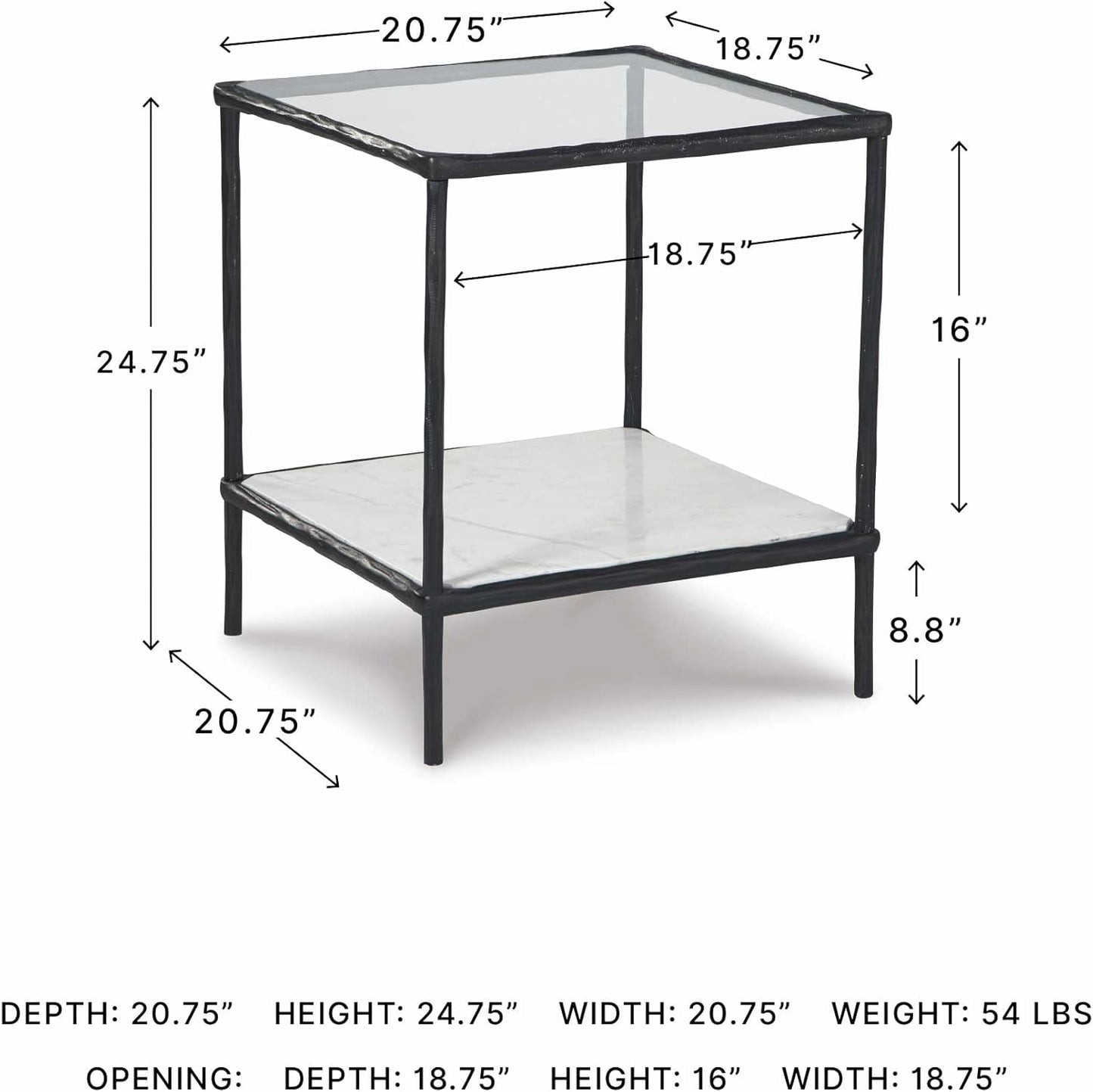 Signature Design by Ashley Ryandale Contemporary Accent Table, Antique Black