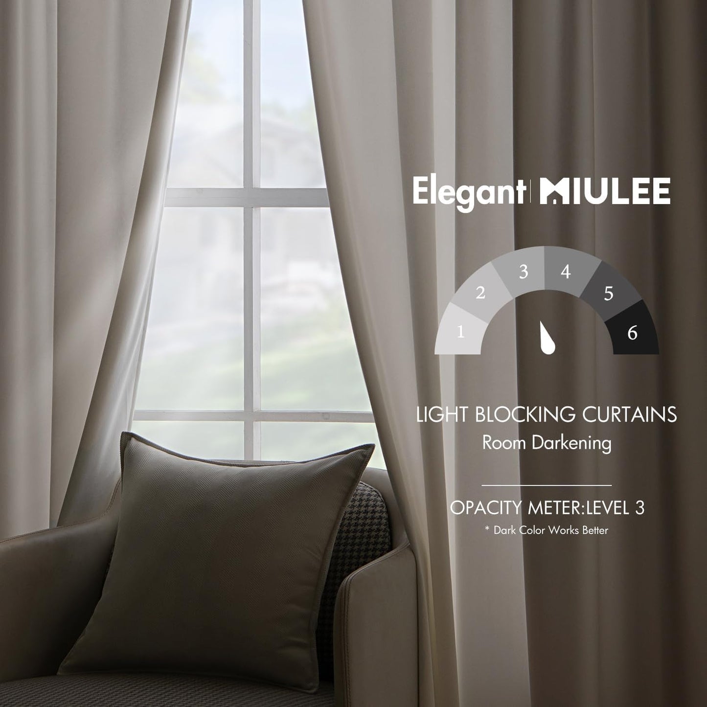 MIULEE Ivory Velvet Curtains Thermal Insulated Blackout Curtain Drapes for Bedroom Living Room Darkening 96 Inches Long Curtains Panels Rod Pocket Set of 2