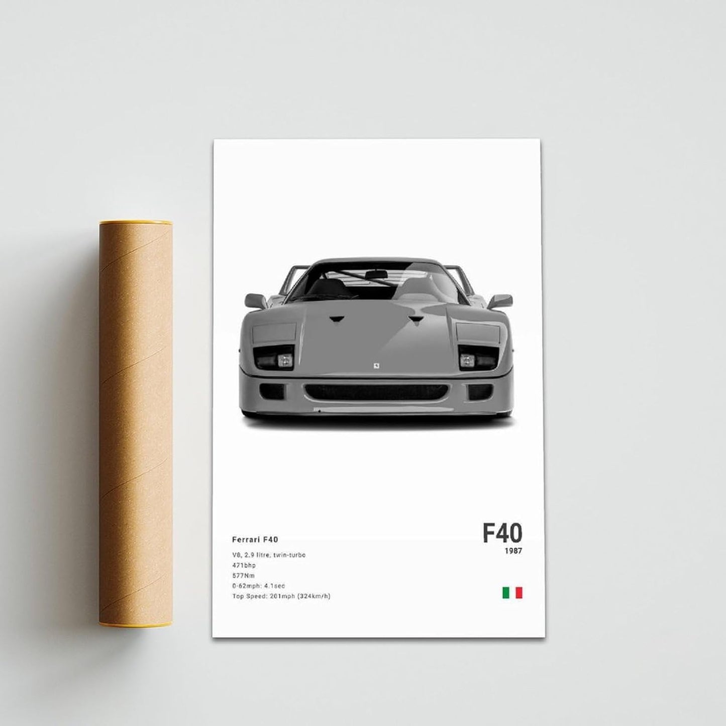 Farrari Car Posters For Walls Vintage Racing Car Canvas Prints For Home Decor Office Decor CUnframe-style 16x24inch(40x60cm)