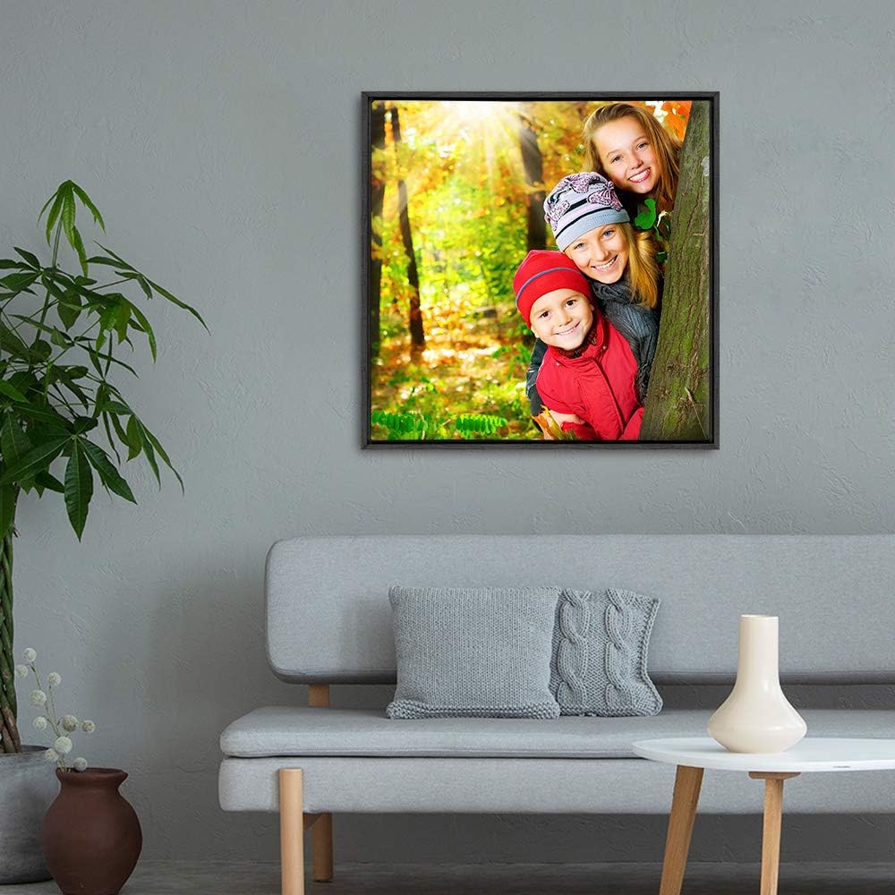 wall26 Framed Custom Canvas Wall Art for Living Room, Bedroom Canvas Prints for Home Decoration Ready to Hang - 24"x24", Black Frame