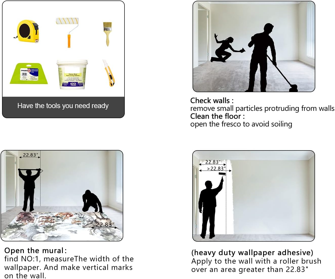 Boys or Girls Cartoon Watercolor Animals wallpeper Nursery Kids Bedroom Wall Mural - 160"x108"（Not Peel and Stick）