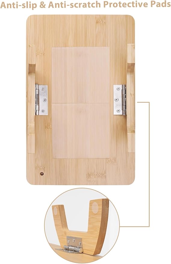 Sofa Arm Tray, Bamboo Large Couch Cup Holder, Portable Anti-Spill Sofa Armrest Tray for Beverage, Snacks, Phone, Remotes