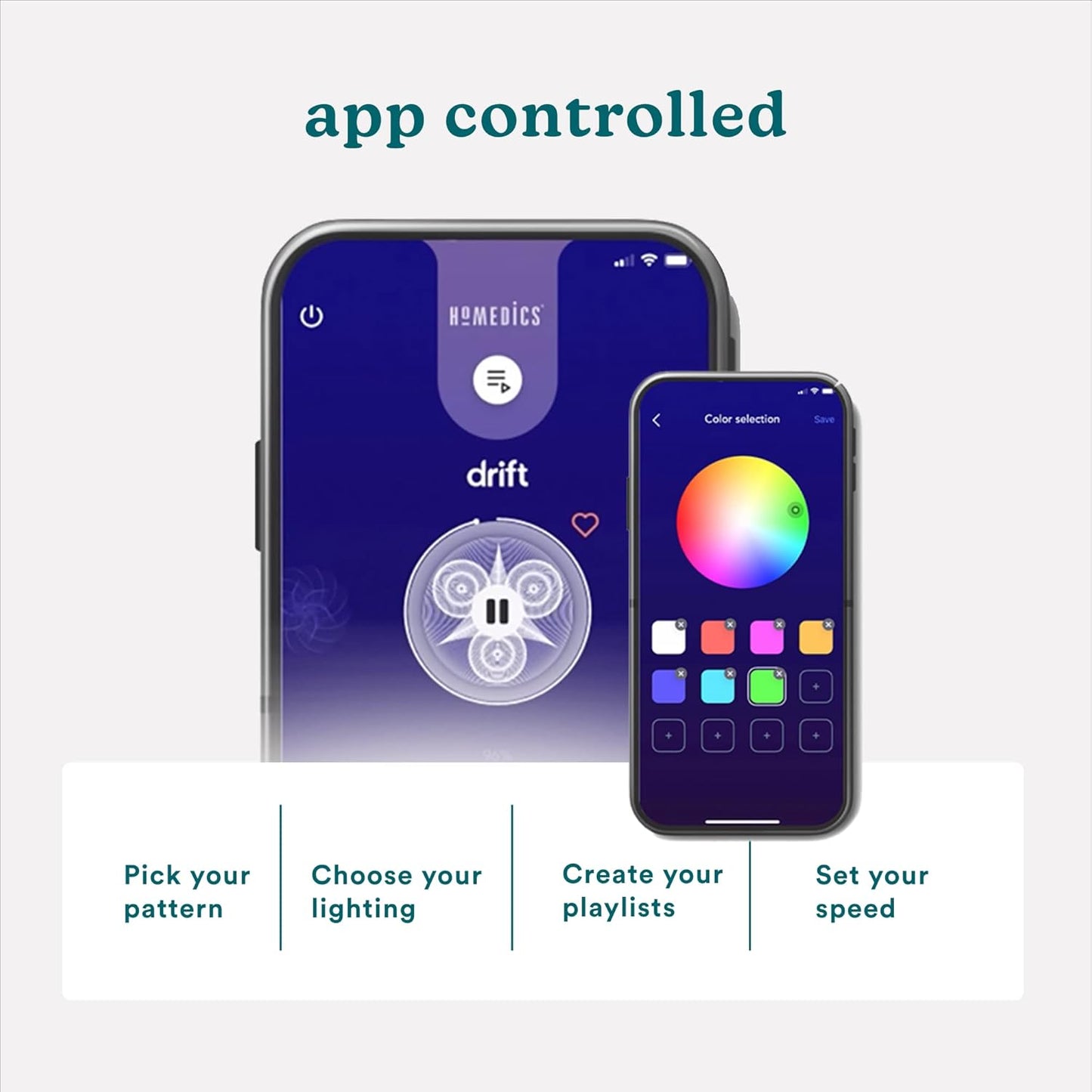 Homedics Drift Sandscape, Perpetual Motion Machine, Zen Garden, Meditation Accessories, Decorative Sandscape, Bluetooth, iOS, Android, by Homedics (16 Inch (Small), Cream)