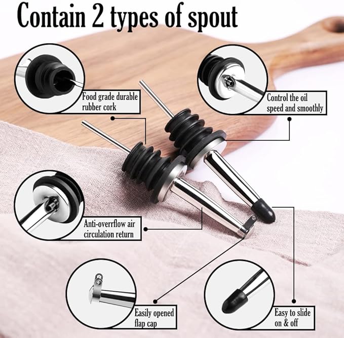 Sweejar Ceramic Olive Oil Dispenser Bottle, Opaque Oil Cruet Protects Oil to Reduce Oxidation, Suitable for Storage Oil, Vinegar, Coffee Syrups & Other Liquids, Pack of 1, 15.5 Fl Oz (Dark Grey)