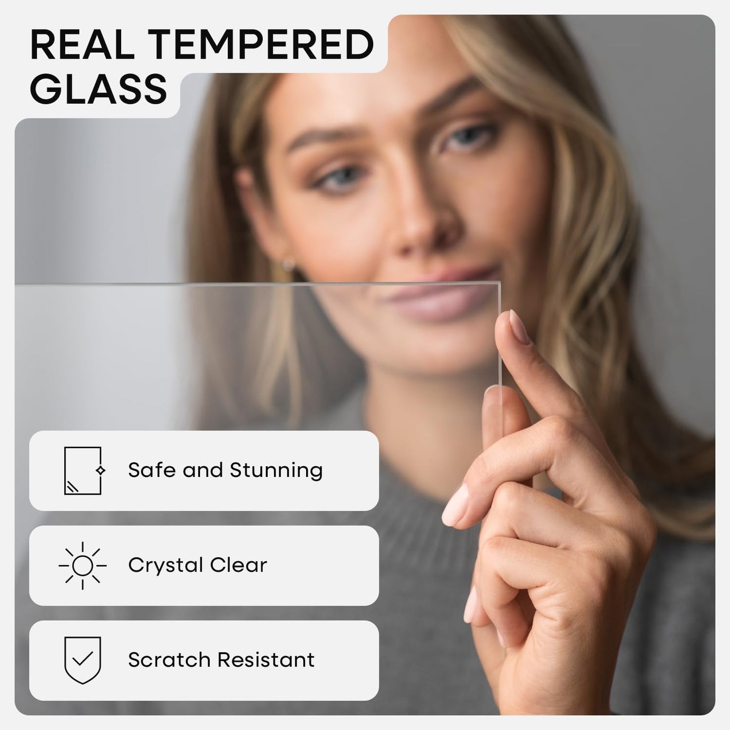 Homeforia 14x14 Picture Frame Black, High End Metal 14 x 14 Square Poster Frames with Mat 12 x 12 Photo, 14x14 Black Frame Matted to 12x12 Print, 14by14 Thin Frames, Tempered Glass, Wall Kit, Set of 1