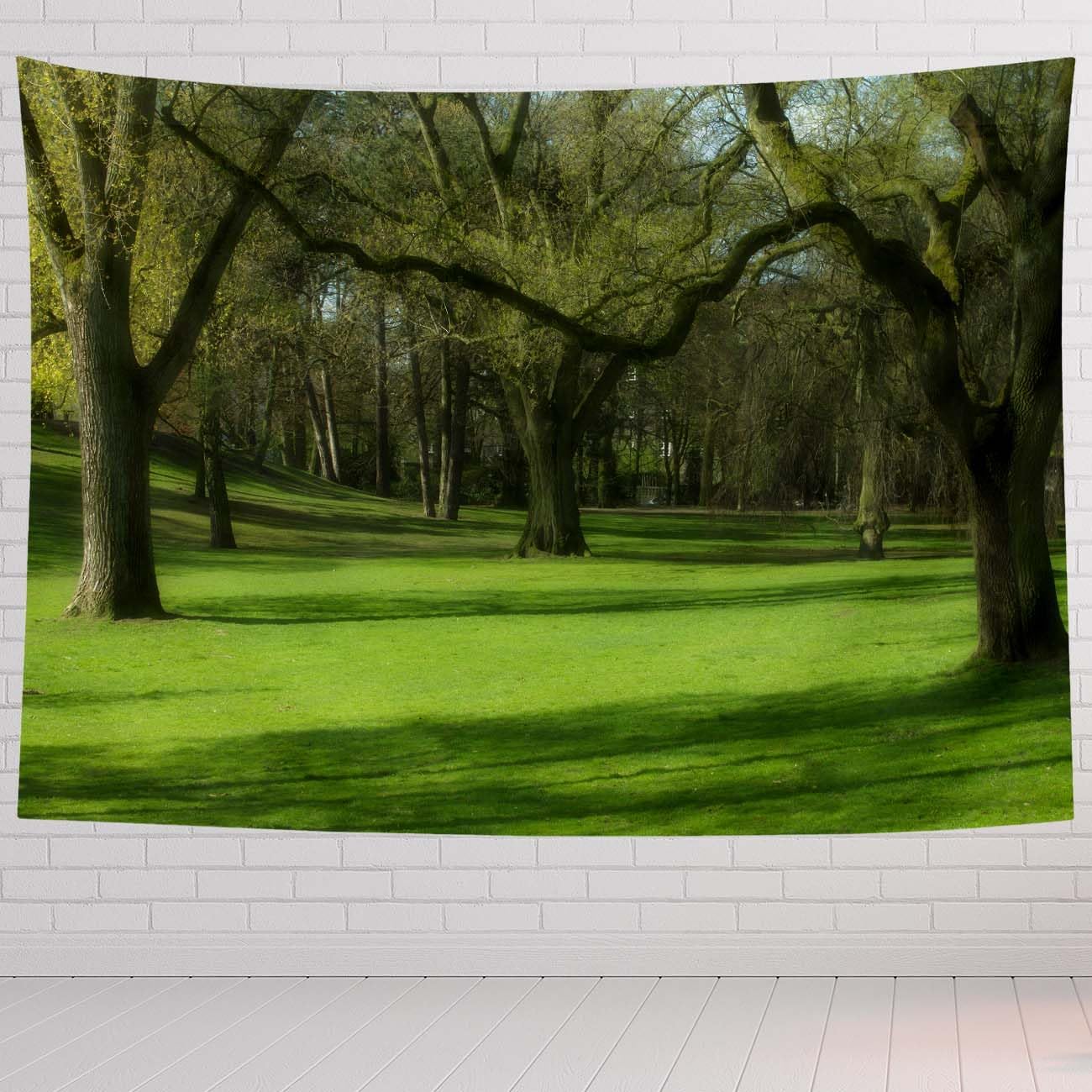 Landscape Tapestry For Bedroom Landscape Of Kings Park Green And Nature Scene Tapestries Wall Hanging For Living Room Dorm Office 90×60 In