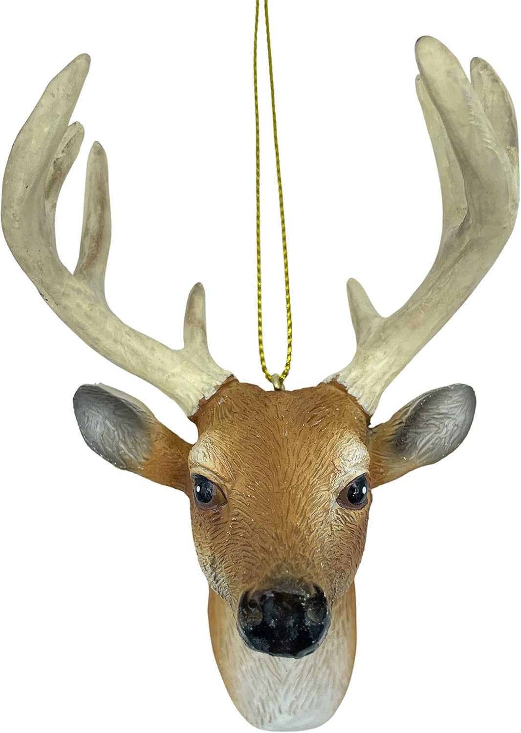 Deer Bust Head Hunters Antler Rack 8 Point Buck Hunting Christmas Tree Ornament