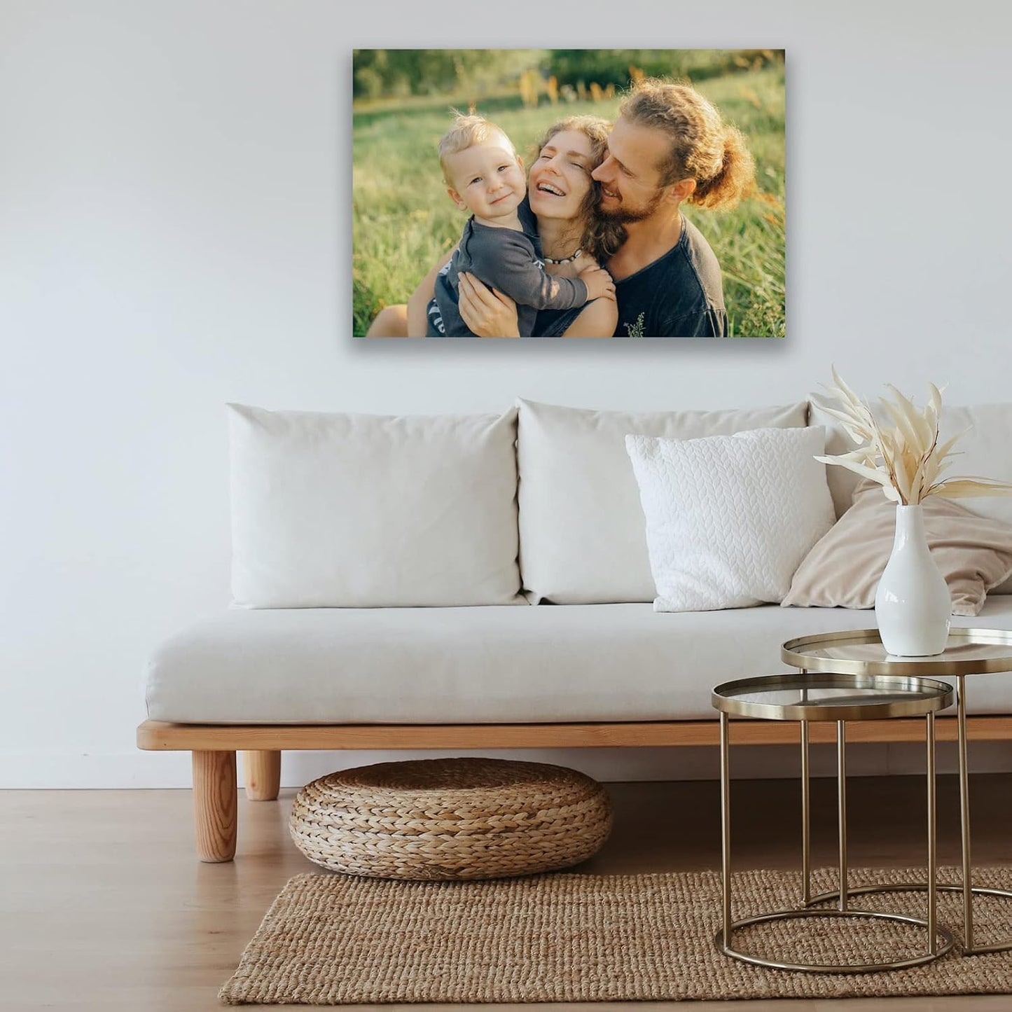 Custom Canvas Prints with Your Photos (11x14, Framed Canvas) Customized Wall Art Personalized Canvas Pictures for Pet/Family Gifts for Mom/Men/Women