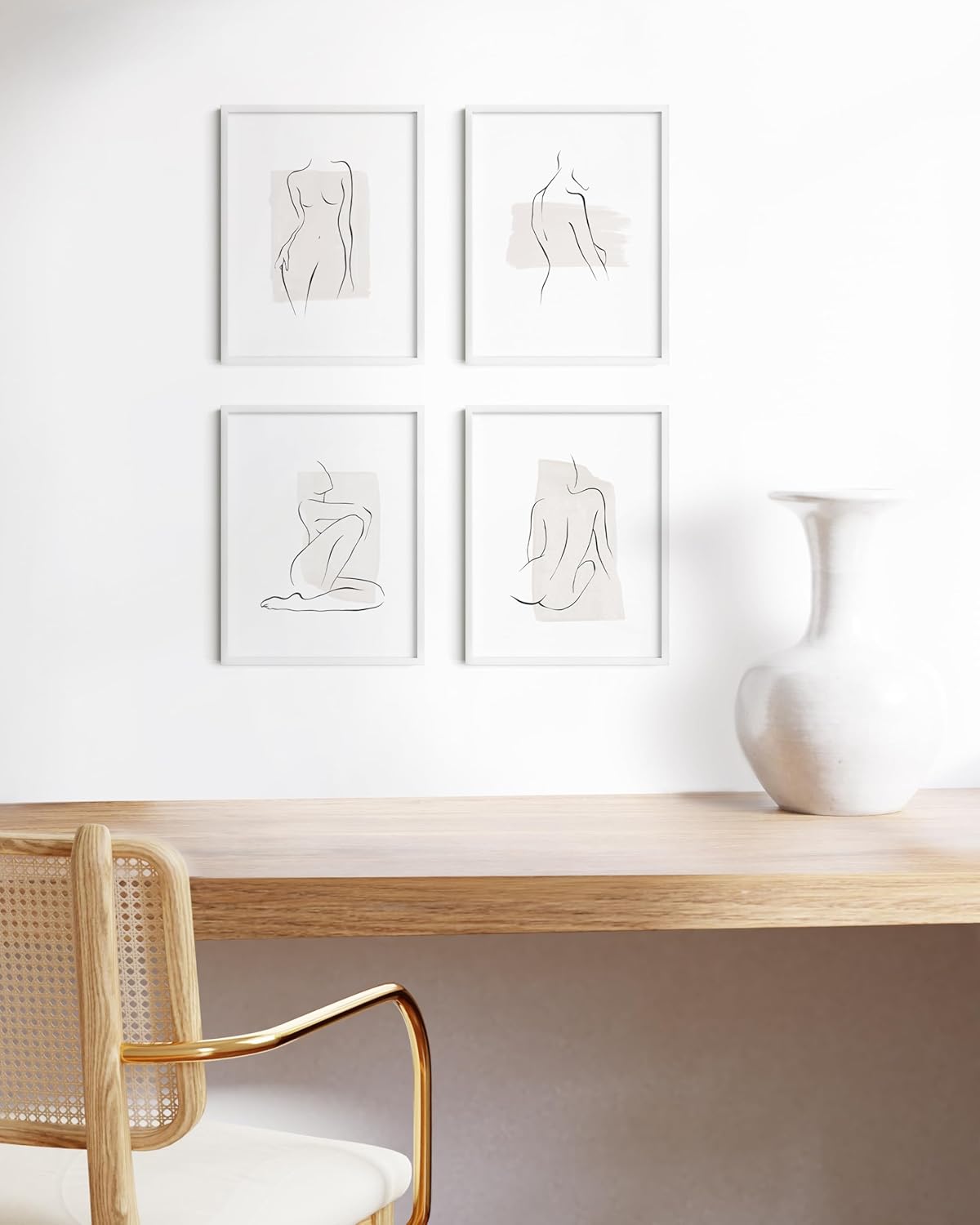 HAUS AND HUES 8.5x11 White Metal Picture Frames - Features Premium Aluminum, Vertical & Horizontal Hang, Shatterproof Plexiglass - Perfect for Home, Room, Office (8.5x11 in, White, Set of 15)