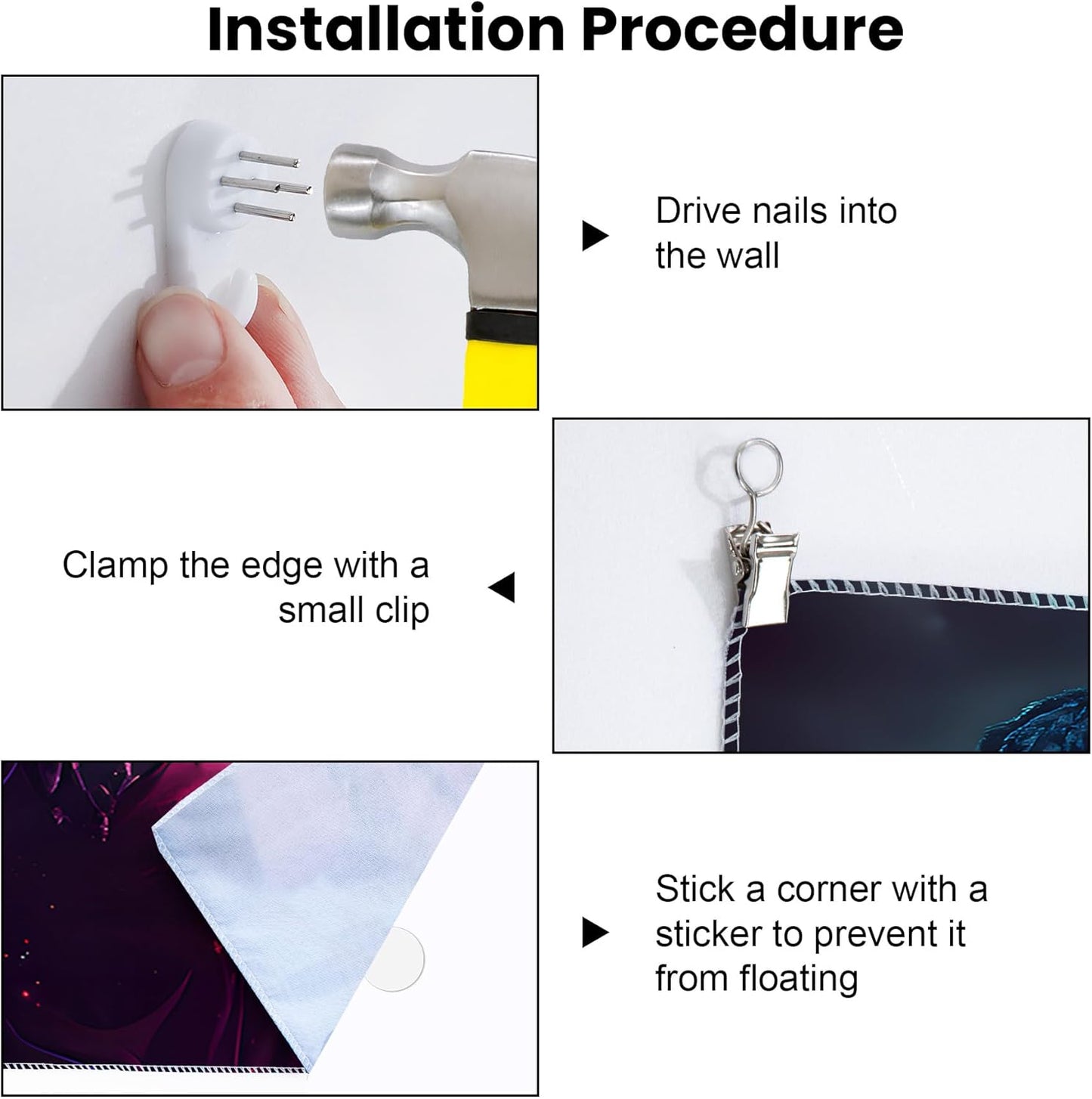 Blacklight Tapestry,WingTapestry Glow In The Dark,UV Reactive Black Light Upright Posters Wall Hanging for Bedroom Dorm Living Room Backdrop Decor (wing7, 90L" x 70W")