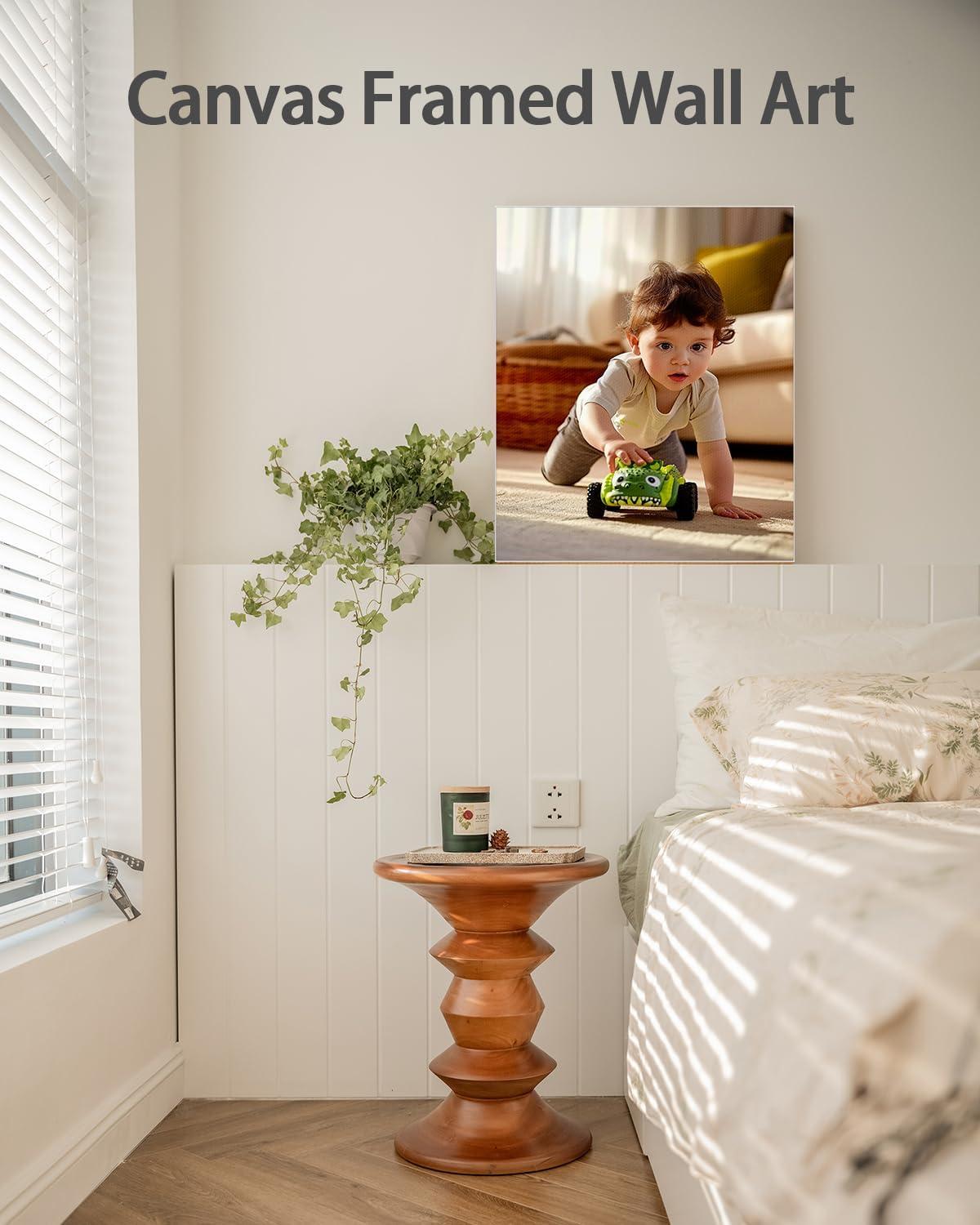 AbcCustomize Canvas Prints with Your Photos，Custom Canvas Wall Art for Bedroom, Living Room, Farmhouse Decor，Personalized Gifts Canvas Prints for Family，Friend，Lover，Pet