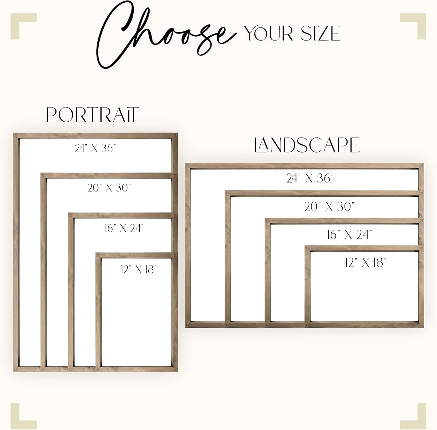 MRC Wood Products Custom Printed Portrait – Personalized Photo Artwork on Canvas Textured Board – 4 Size Options & 2 Frame Choices