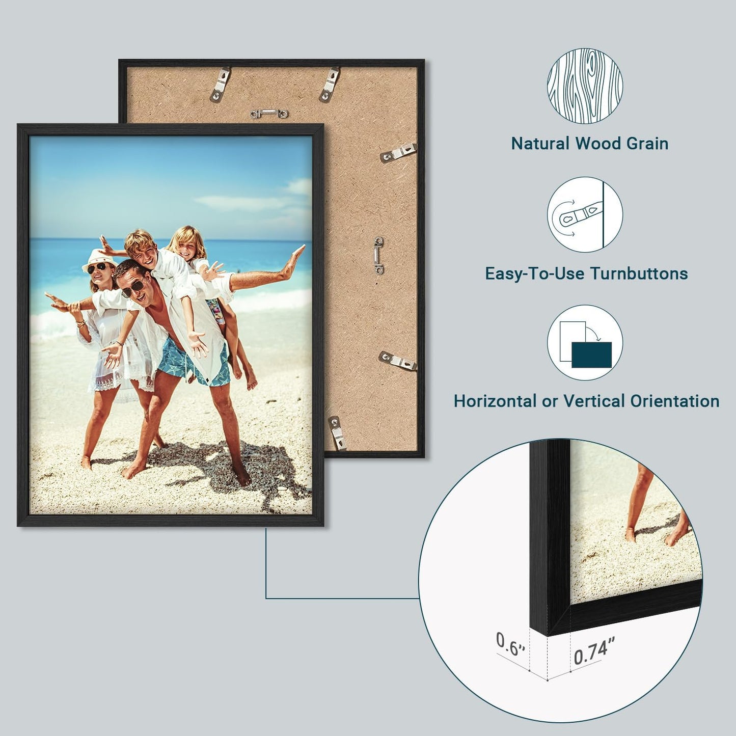 wall26 Custom Framed Poster Wall Art for Living Room, Bedroom Canvas Prints for Home Decoration Ready to Hang - 12"x16" Black