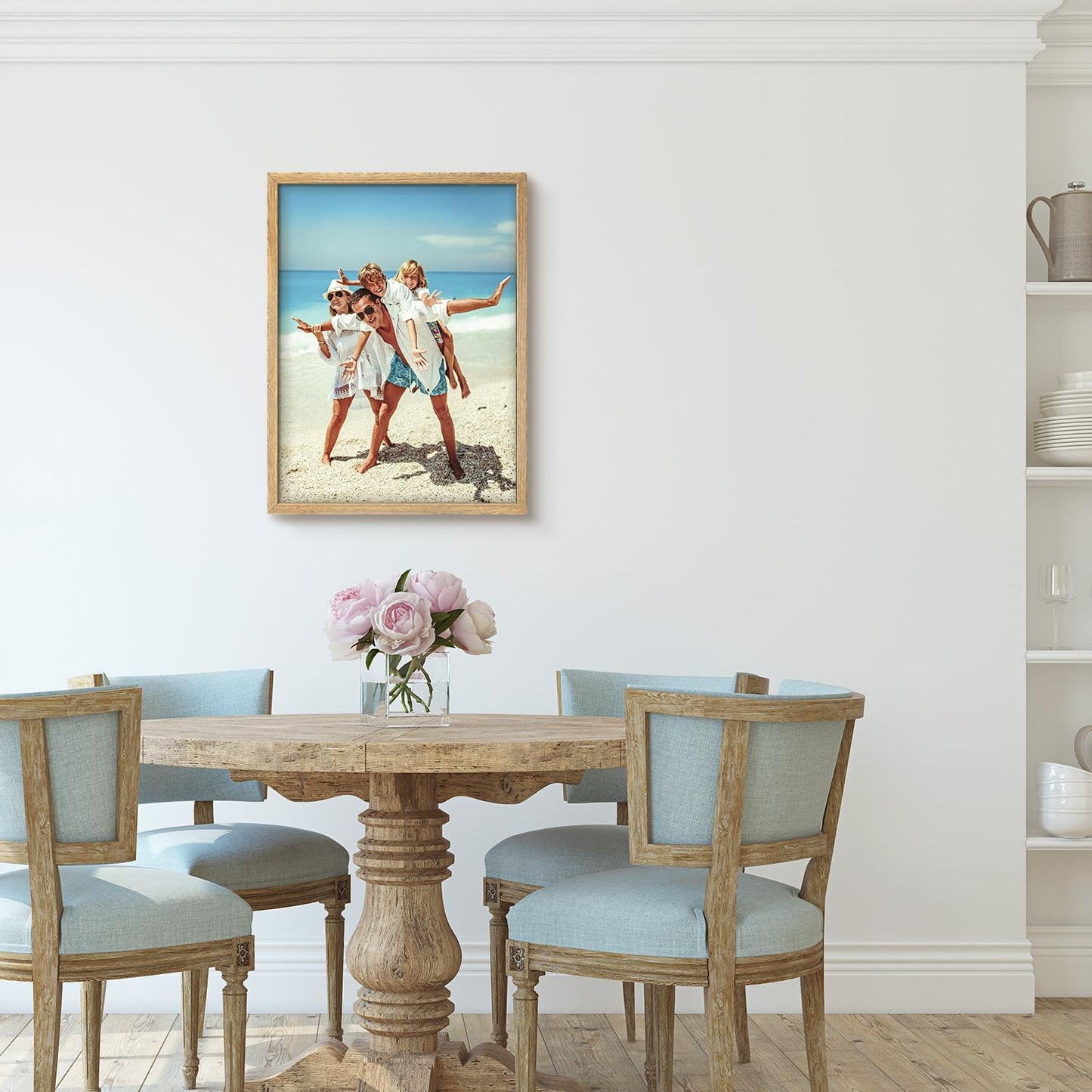 wall26 Custom Framed Poster Wall Art for Living Room, Bedroom Canvas Prints for Home Decoration Ready to Hang - 8"x10" Natural