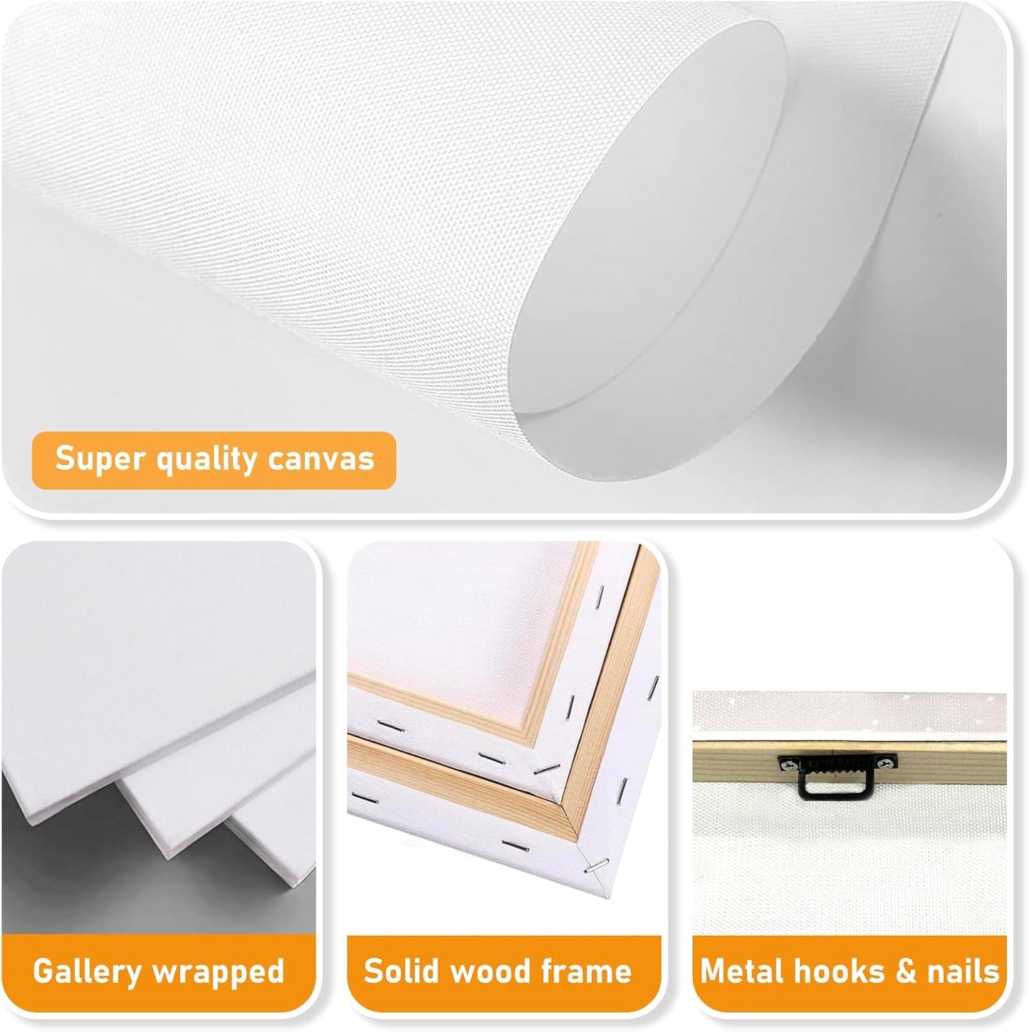 xzartdiy Custom Canvas Prints with Your Photos - Personalized Picture Print Customized Gifts for Family Home Office Wall Art Decor, Wrapped Canvas 32x24inch