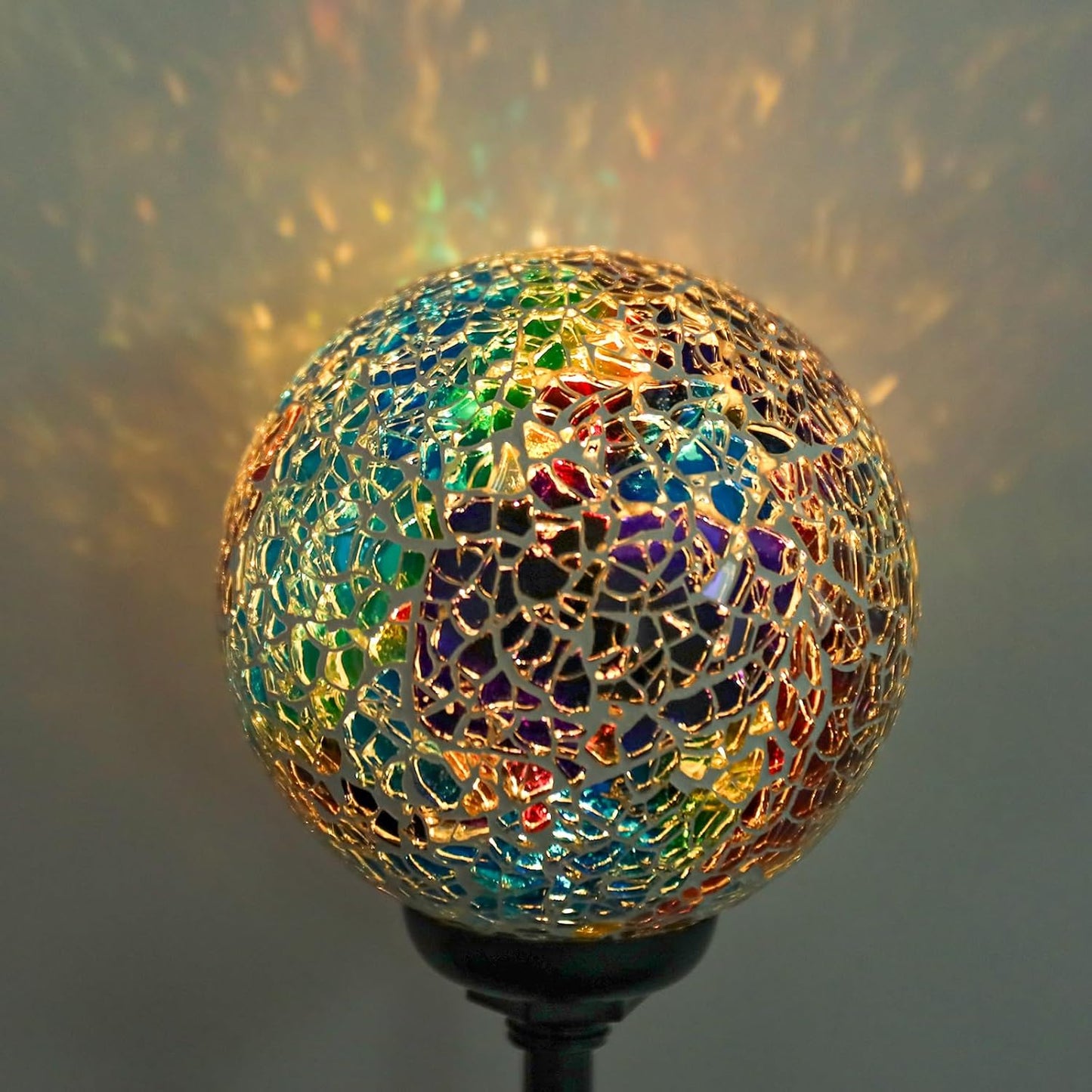 VCUTEKA Solar Path Lights Outdoor Decorative - Mosaic Solar Garden Stakes Light Waterproof LED Light for Landscape Lawn Patio Yard Driveway Decoration