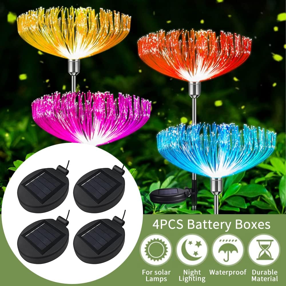 Solar Lantern Top LED Panel Lantern Lid Lights Replacement Part for Outdoor Flower DIY Solar Flower Lights Garden Patio Decor (4PCS)