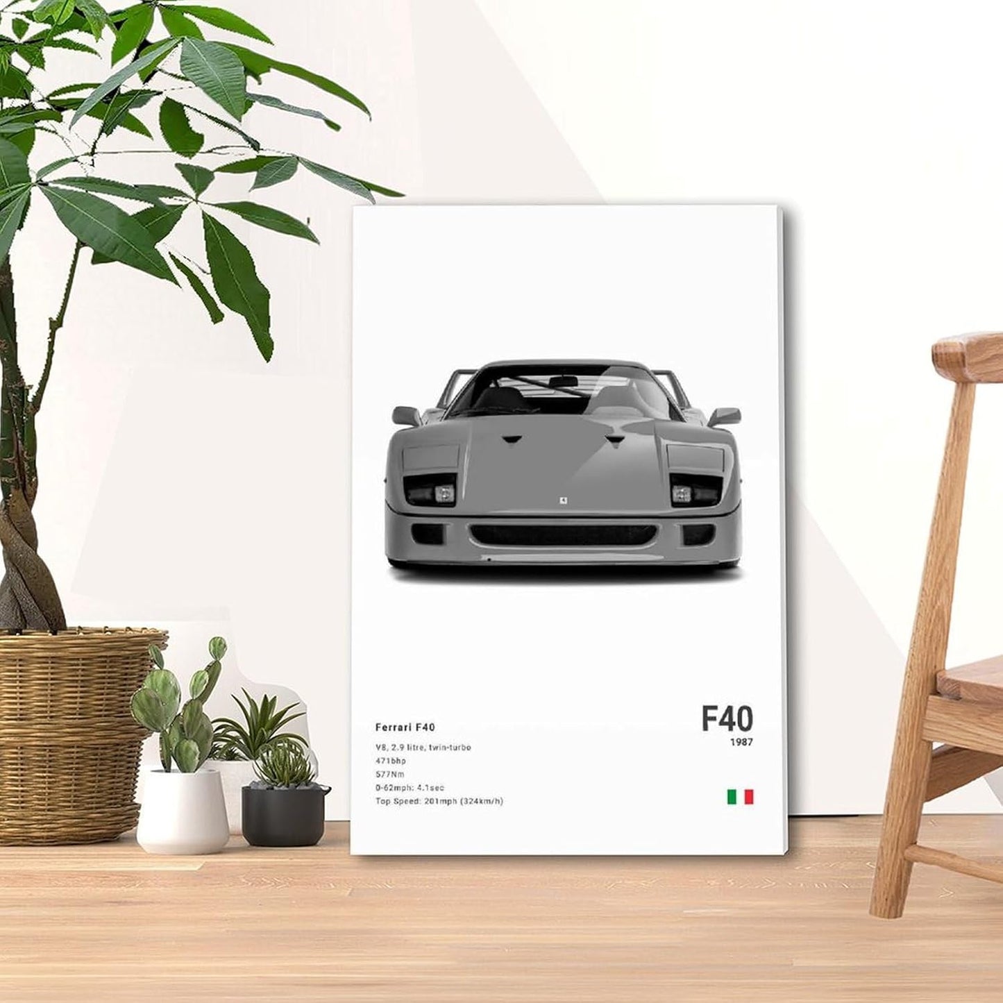 Farrari Car Posters For Walls Vintage Racing Car Canvas Prints For Home Decor Office Decor CFrame-style 20x30inch(50x75cm)