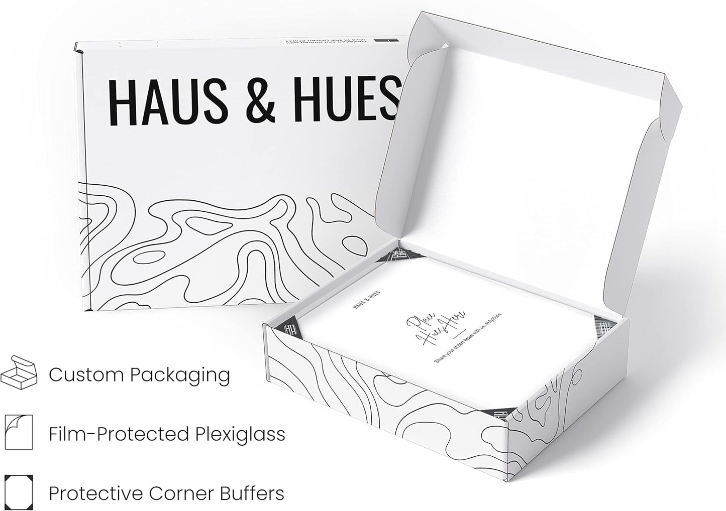 HAUS AND HUES 8.5x11 White Metal Picture Frames - Features Premium Aluminum, Vertical & Horizontal Hang, Shatterproof Plexiglass - Perfect for Home, Room, Office (8.5x11 in, White, Set of 15)