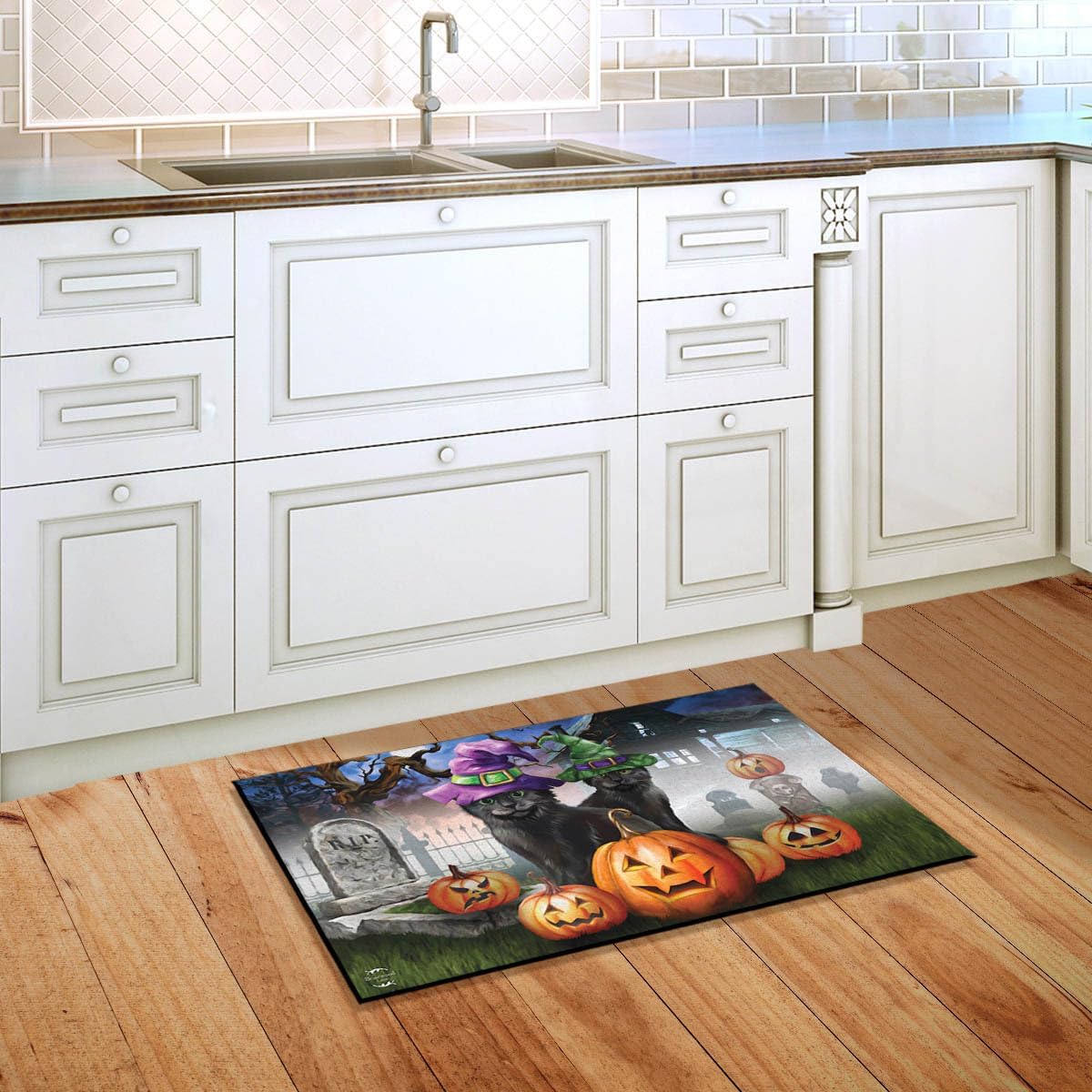 Briarwood Lane Spooky Kittens Halloween Doormat