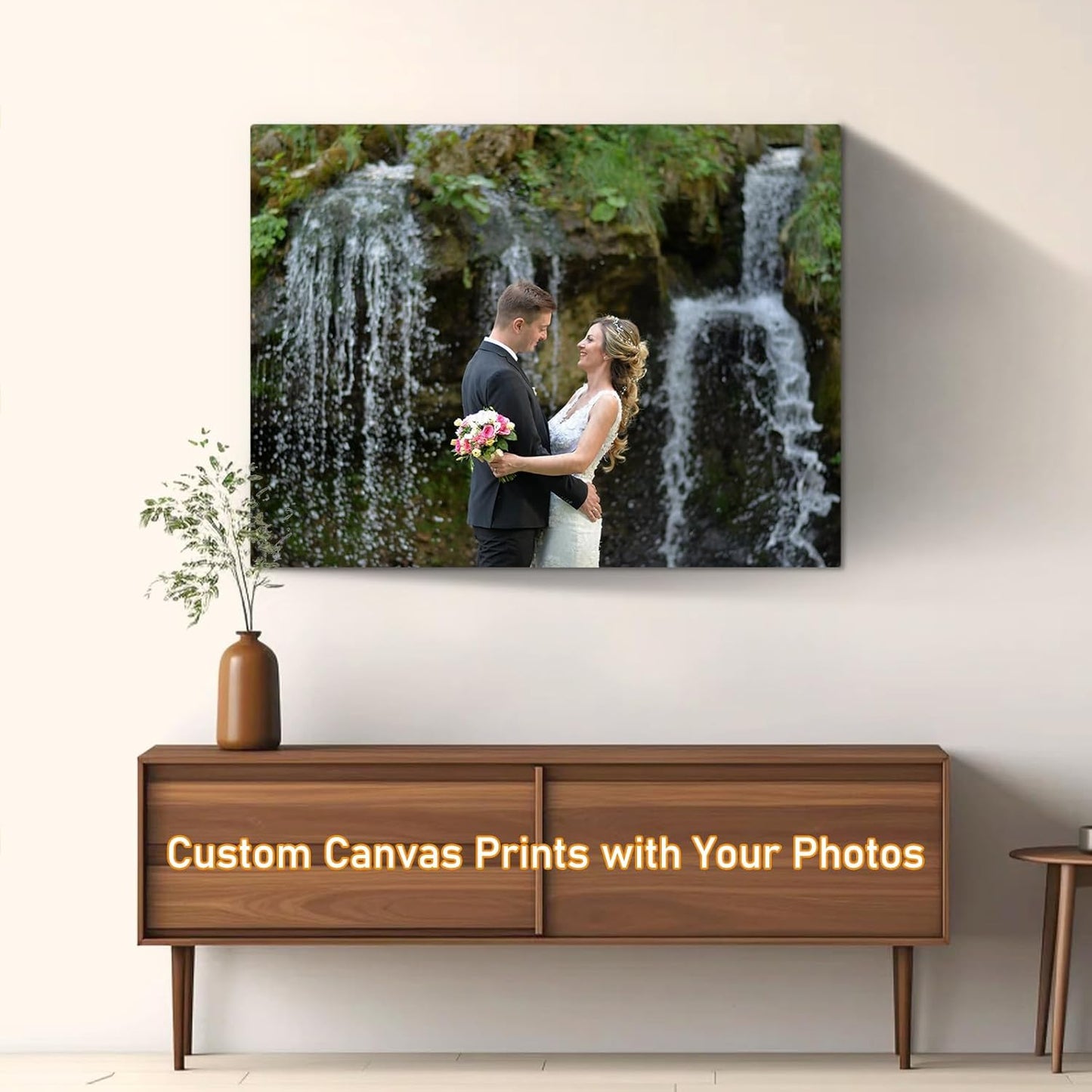 xzartdiy Custom Canvas Prints with Your Photos - Personalized Picture Print Customized Gifts for Family Home Office Wall Art Decor, Wrapped Canvas 24x18inch