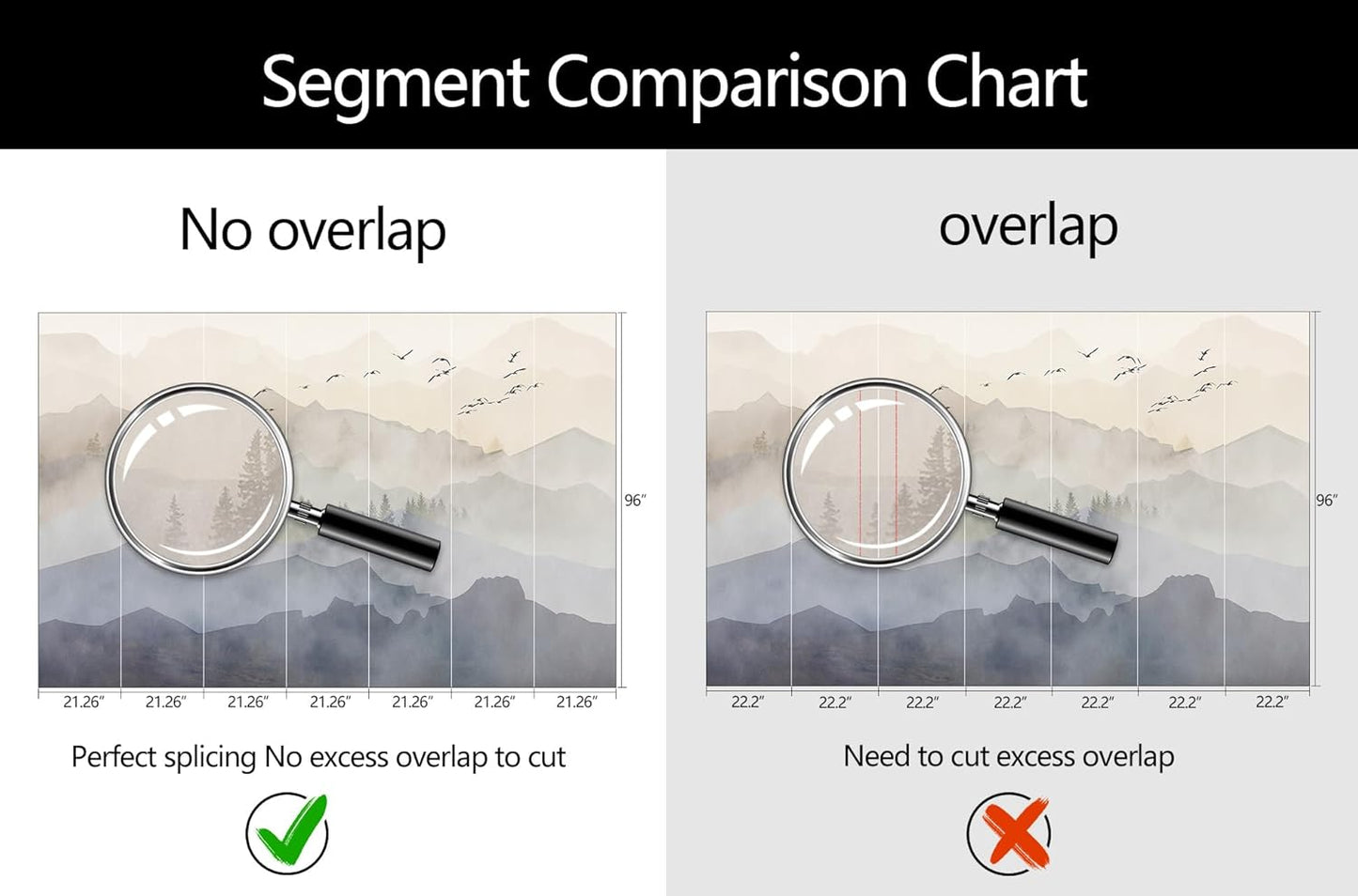 WFBHUA-Foggy Forest Mountain Wallpaper Mural Natural Woodland Landscape Wallpaper for Living Room Bedroom (Not Peel and Stick)