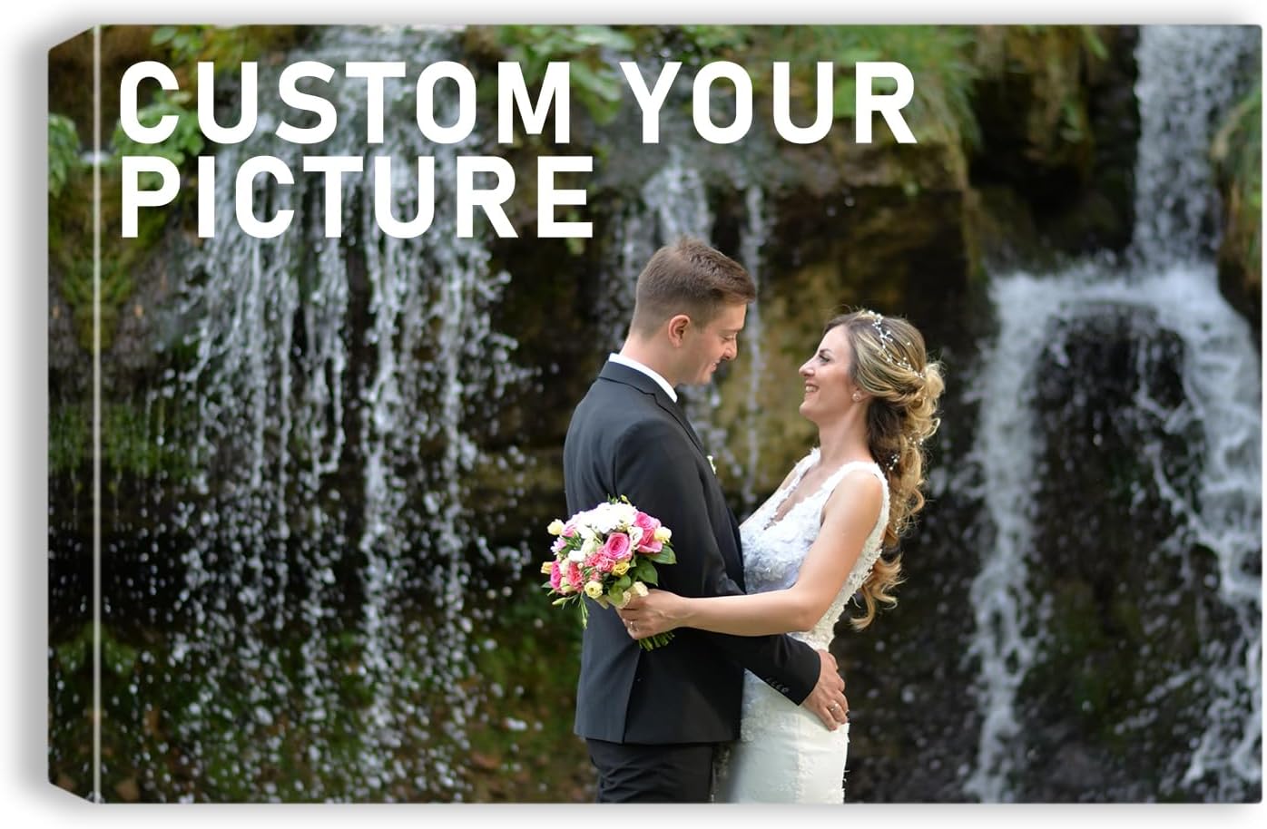 xzartdiy Custom Canvas Prints with Your Photos - Personalized Picture Print Customized Gifts for Family Home Office Wall Art Decor, Wrapped Canvas 30x20inch