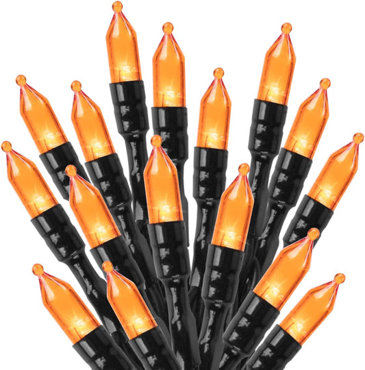 Minetom Halloween String Lights Outdoor, 39Feet 100 LED Waterproof Christmas Lights with 8 Lighting Modes for Halloween Garden Party Christmas Xmas Tree Lights Decor, Orange