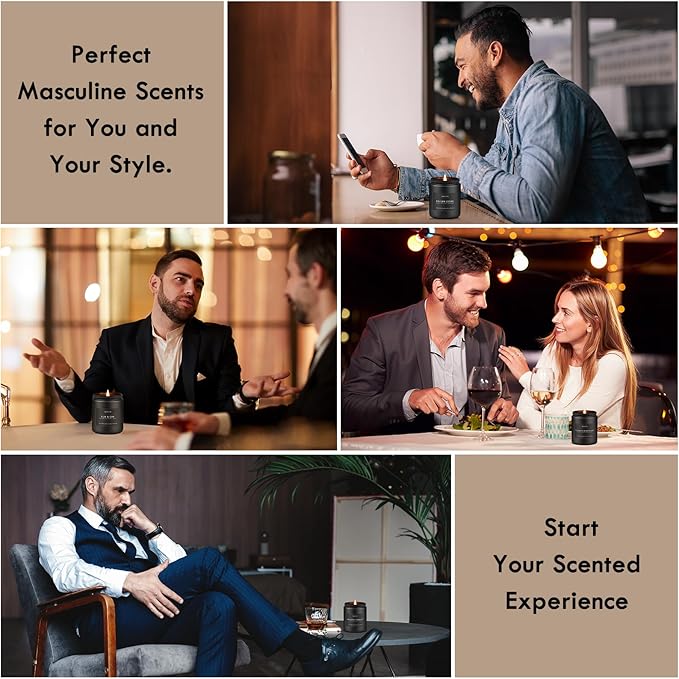 Sandalwood Rose Candle | Scented Candles for Home, Aromatherapy Candle - Soy Candles for Home Scented, Gifts for Women Men, House Fragrance Decoration -7oz