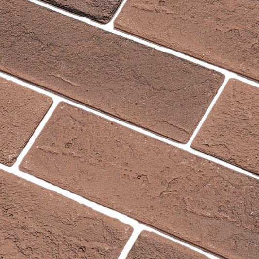 Vintage Faux Brick Wall Tiles, 3D Thin Brick Veneers for Bedroom, Bathroom, Kitchen, Fireplace and Fence Wall Panels (2, Red/Brown)