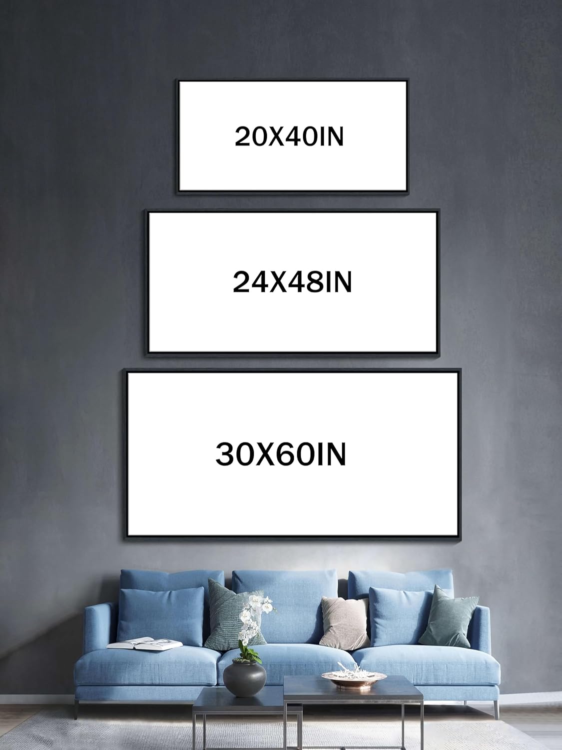 Framed Wall Art for Bedroom Large Abstract Wall Art Wall Pictures for Living Room Canvas Wall Art for Living Room Bathroom Decor 24x48 Inches