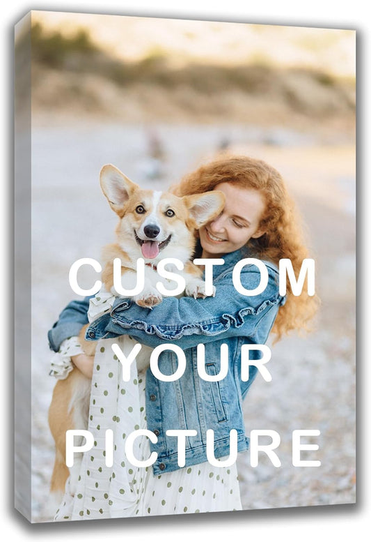 Custom Canvas Prints with Your Photos Custom Wall Art Personalized Canvas Pictures for Pet/Family Gifts for Mom/Men/Women (18'' W x 24'' H)