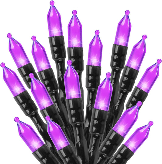 Minetom Halloween String Lights Outdoor, 66Feet 200 Led Purple Lights with 8 Lighting Modes for Halloween Garden Christmas Xmas Tree Lights Decor(Purple)