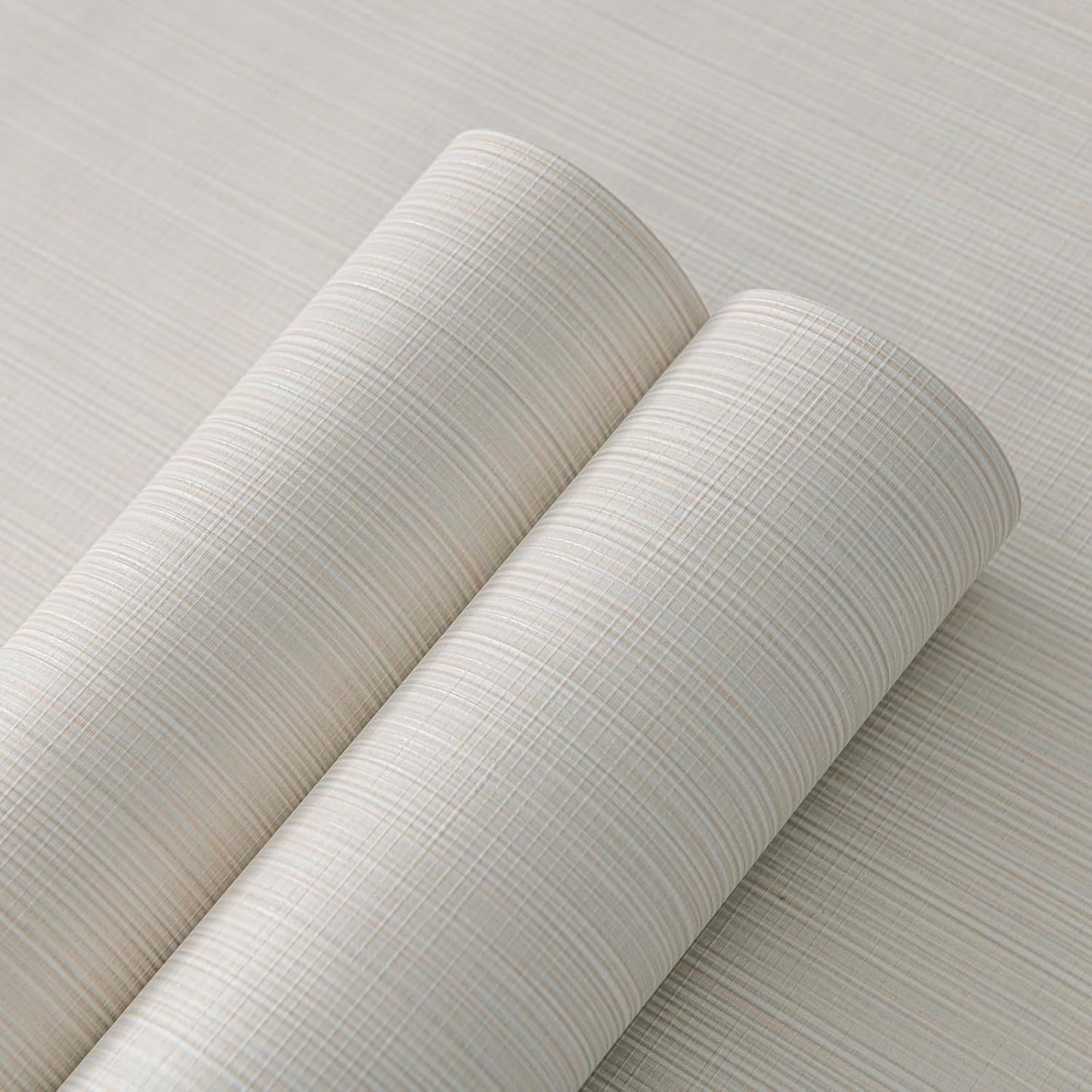 Grasscloth Peel and Stick Wallpaper 20.8"x394" Multi-Cream Thick Fabric Textured Linen Classic Faux Grassweave Neutral Removable Wallpaper Vinyl Film Roll for Home Use