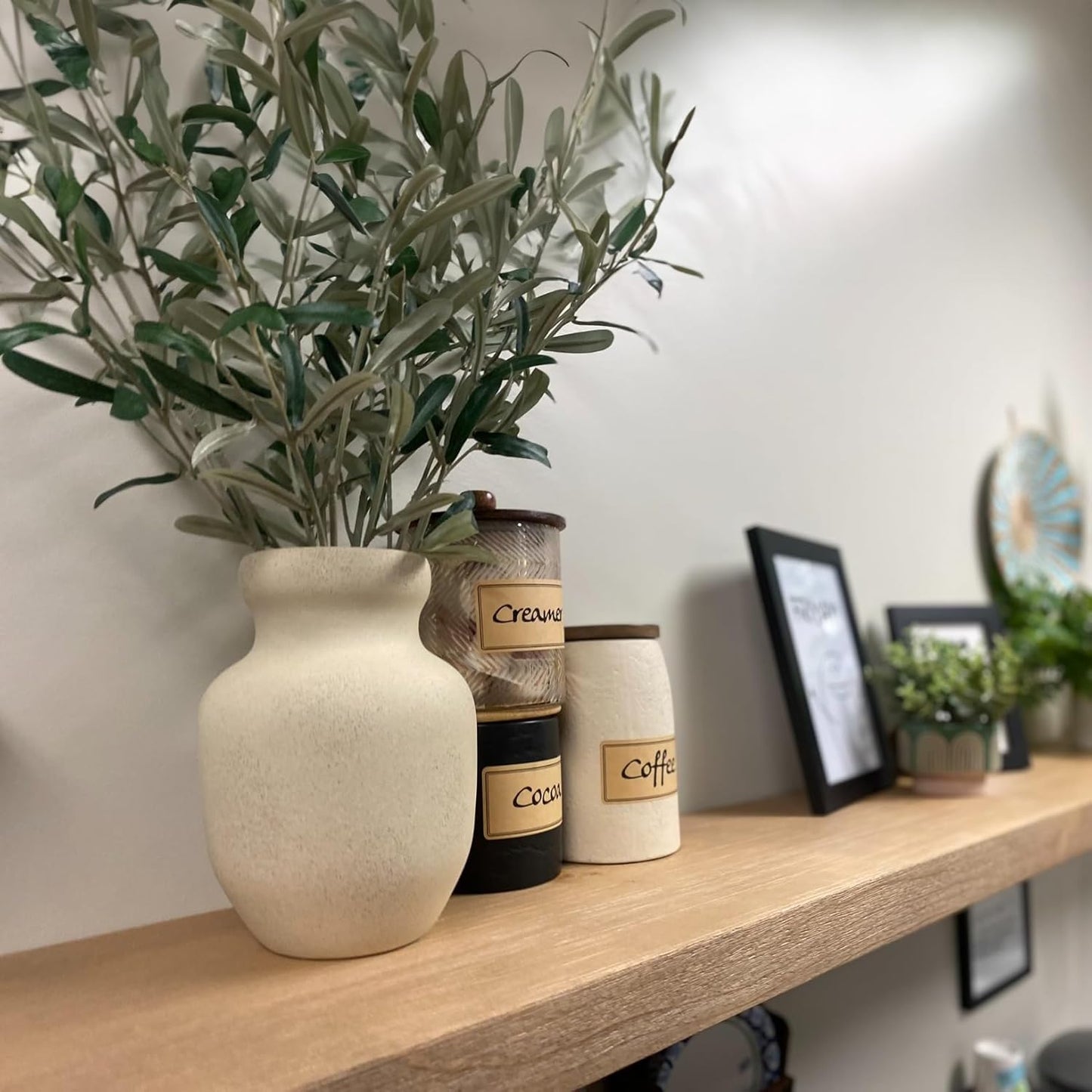 joelsantiques 30 Inch Wooden Floating Shelves for Wall - 30x8x2 in - Made of Natural Wood - Heavy Duty Rustic Wall Shelves for Bedroom - Perfect for Living Room, Kitchen - Natural