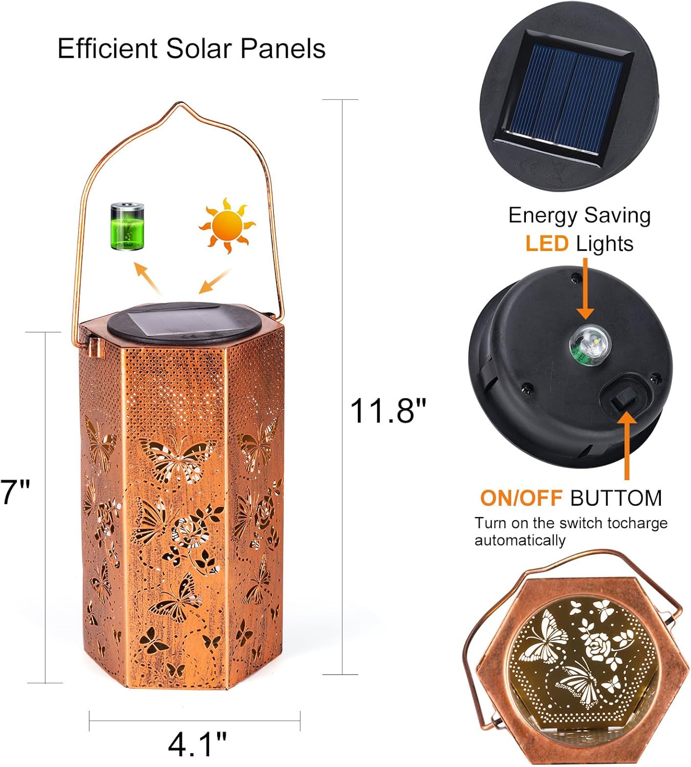 Birthday Gifts for Women Butterfly Solar Lights Outdoor - Butterflies Solar Lanterns Outdoor Waterproof Garden Decoration for Outside, Outdoor, Yard, Lawn