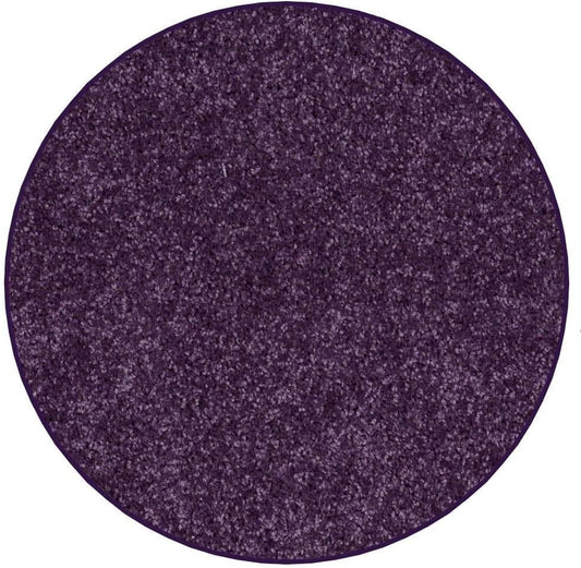 KOECKRITZ Soft and Colorful Kids Classroom Area Rugs (Passes Flammability Pill Test) Many Sizes and Bright Colors to Select from (6' Round, Eggplant)