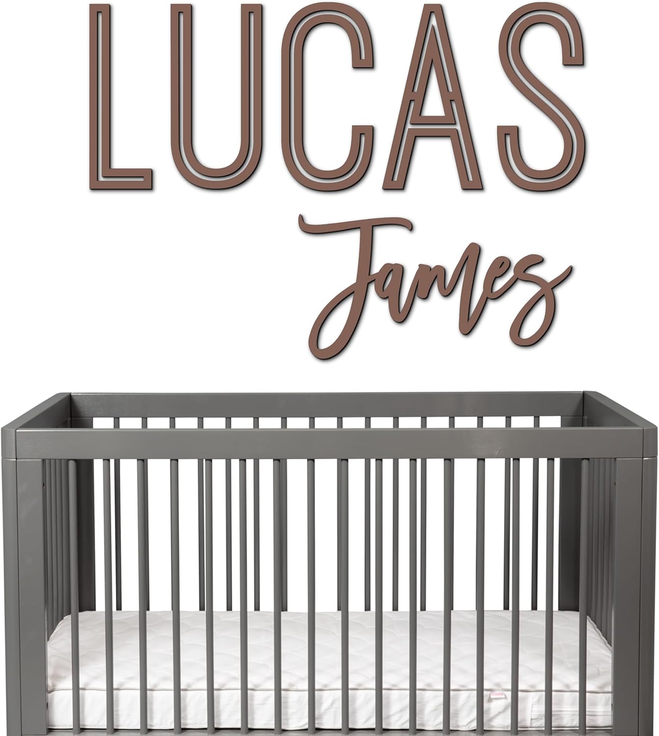 First and Middle Name Signs for Nursery Wooden Name Signs for Kids Room Personalized Name Sign