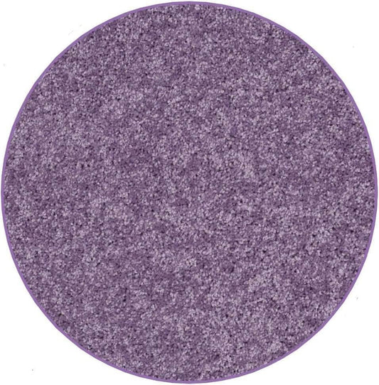 KOECKRITZ Soft and Colorful Kids Classroom Area Rugs (Passes Flammability Pill Test) Many Sizes and Bright Colors to Select from (3' Round, Lavender)