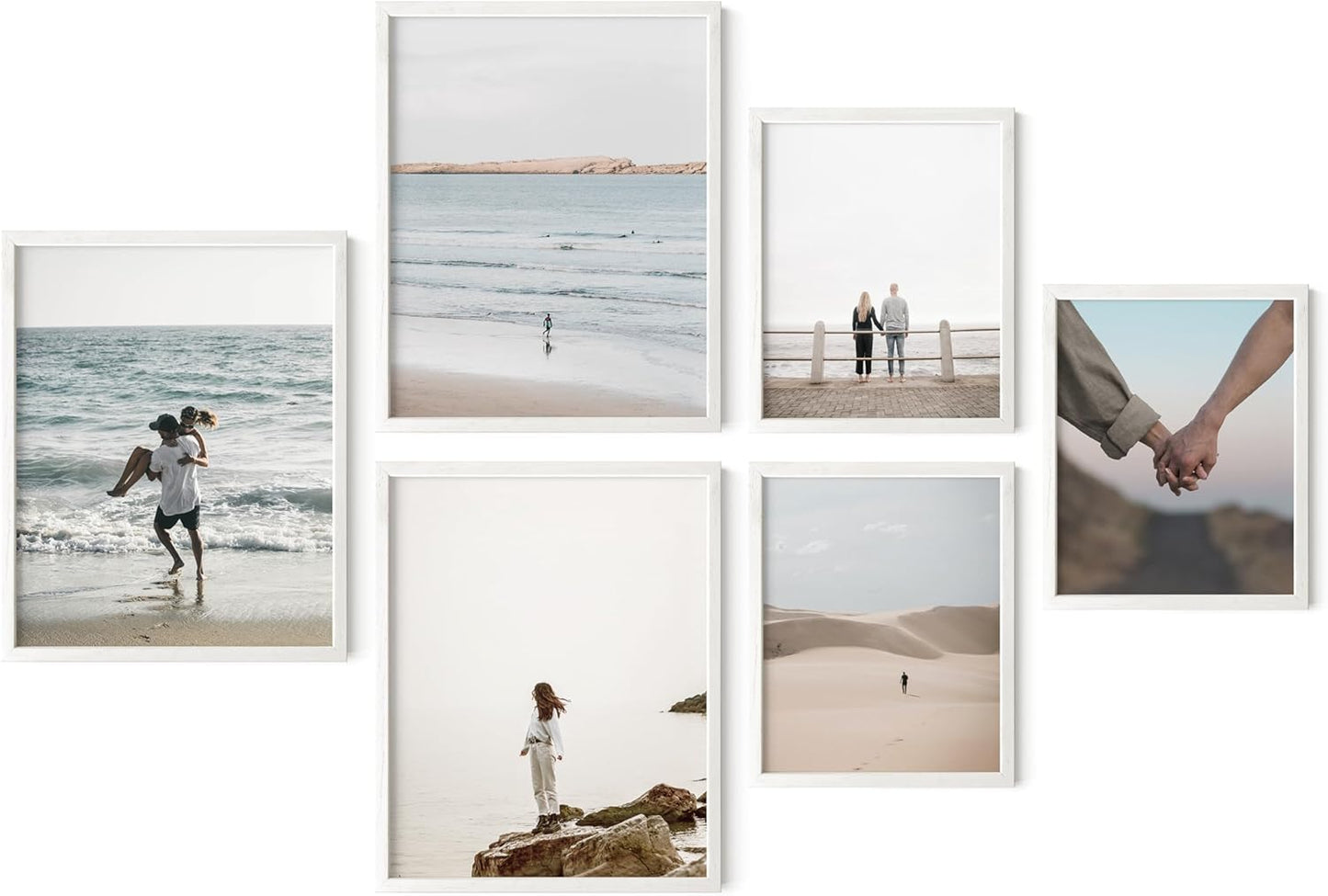 HAUS AND HUES Three 8x10, Three 11x14 - Framed White