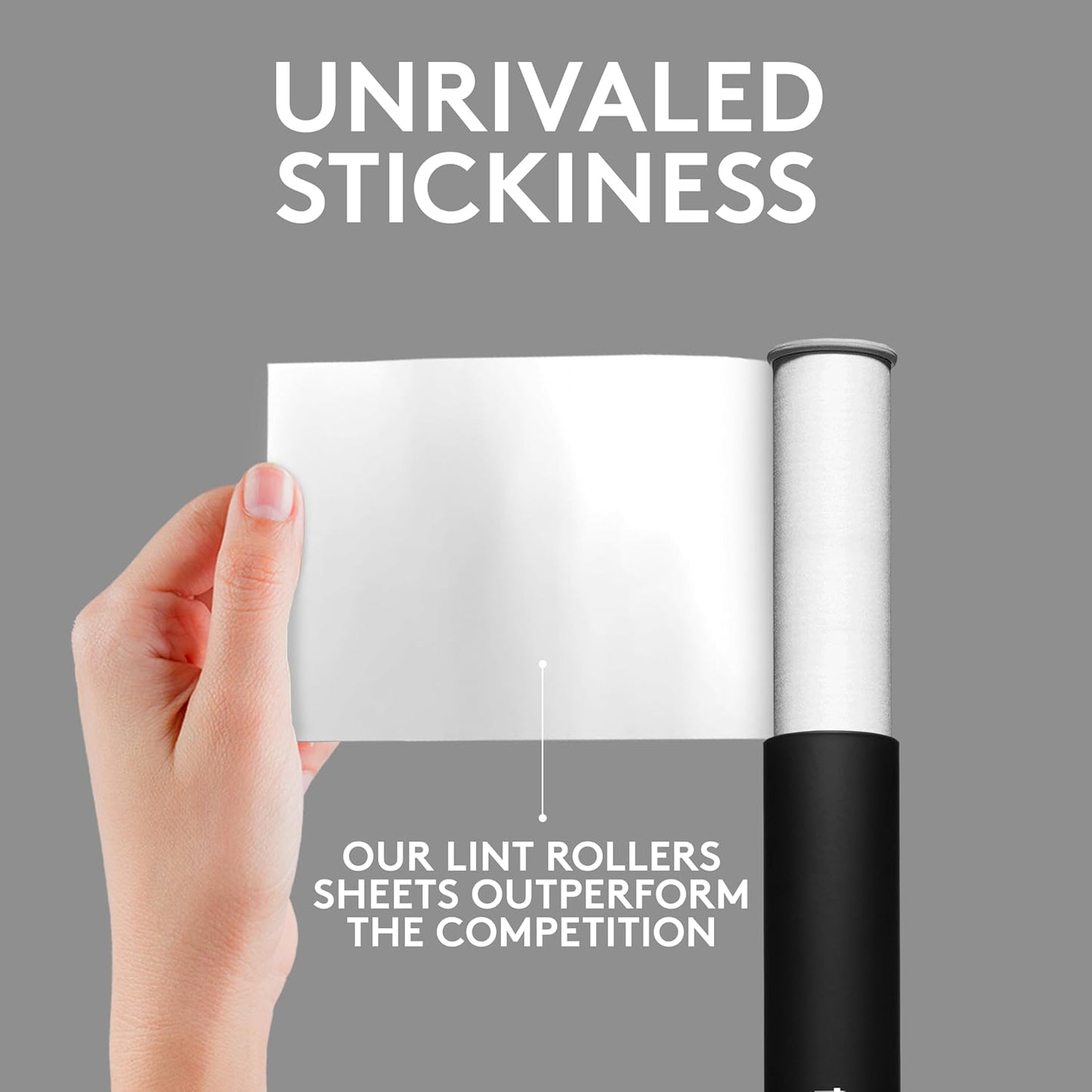 Flint Classic Black Retractable Mini Lint Roller with 90 Extra Sticky Sheets, Small and Portable Lint Roller, Ideal Pet Hair Remover, Travel Lint Rollers for pet Hair Extra Sticky