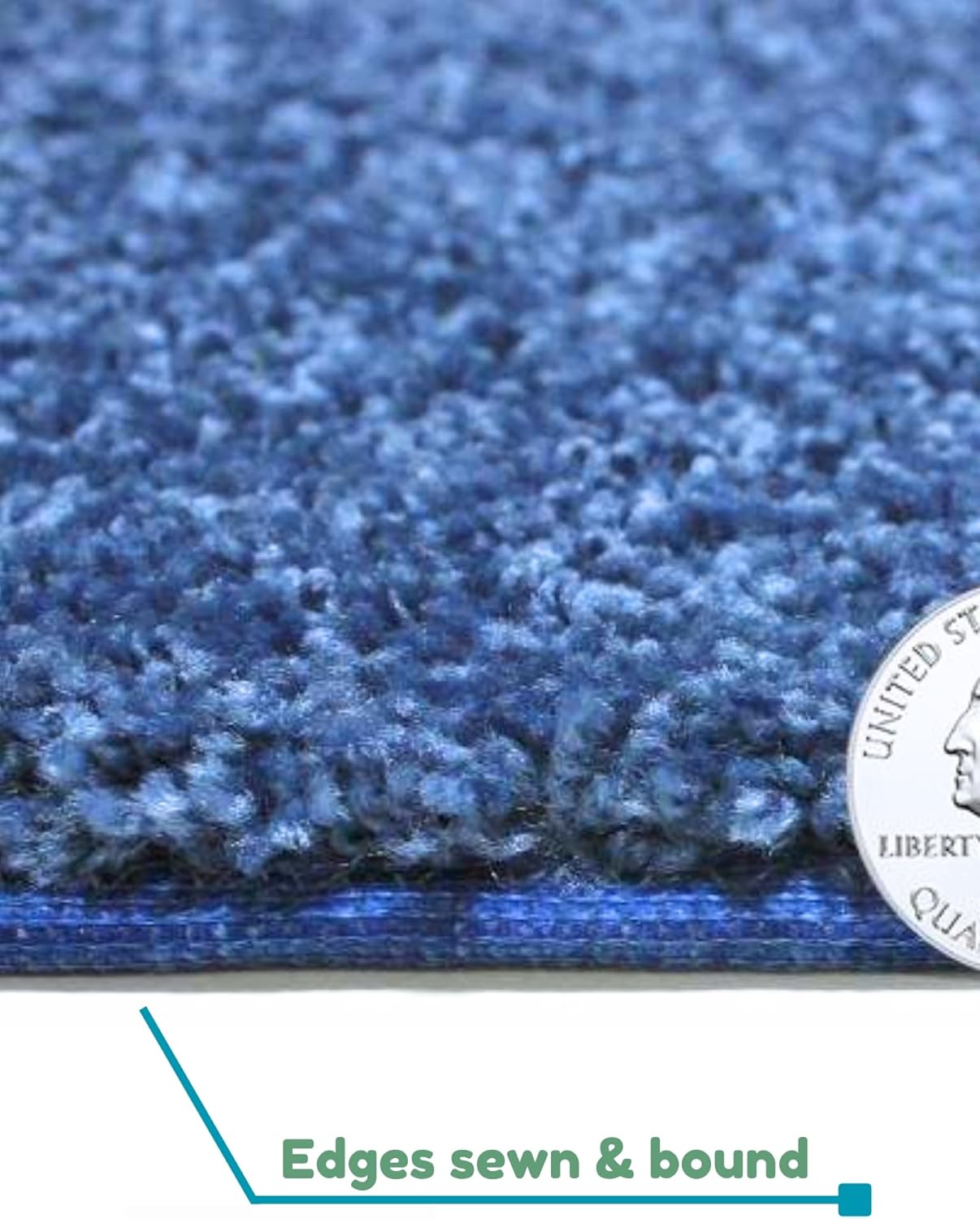 KOECKRITZ Soft and Colorful Kids Classroom Area Rugs (Passes Flammability Pill Test) Many Sizes and Bright Colors to Select from (7' x 7', Royal)