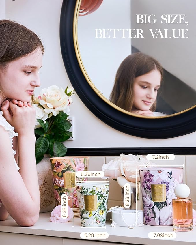 M&SENSE Puffy Cloud Dream Scented Candle Home Decor, Natural Soy Wax,4.1oz 60 Hours Long Lasting Slow Burning, Aromatherapy Candle for Stress Relief