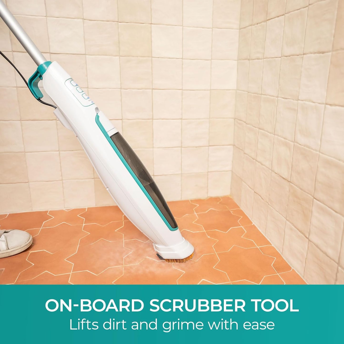 Kenmore SM2060 S200 Series Steam Mop for Floor Cleaning with Easy Scrubber & 2pcs Washable Pads, 2 Modes, Quick-Heating, Lightweight for Hardwood and Tile