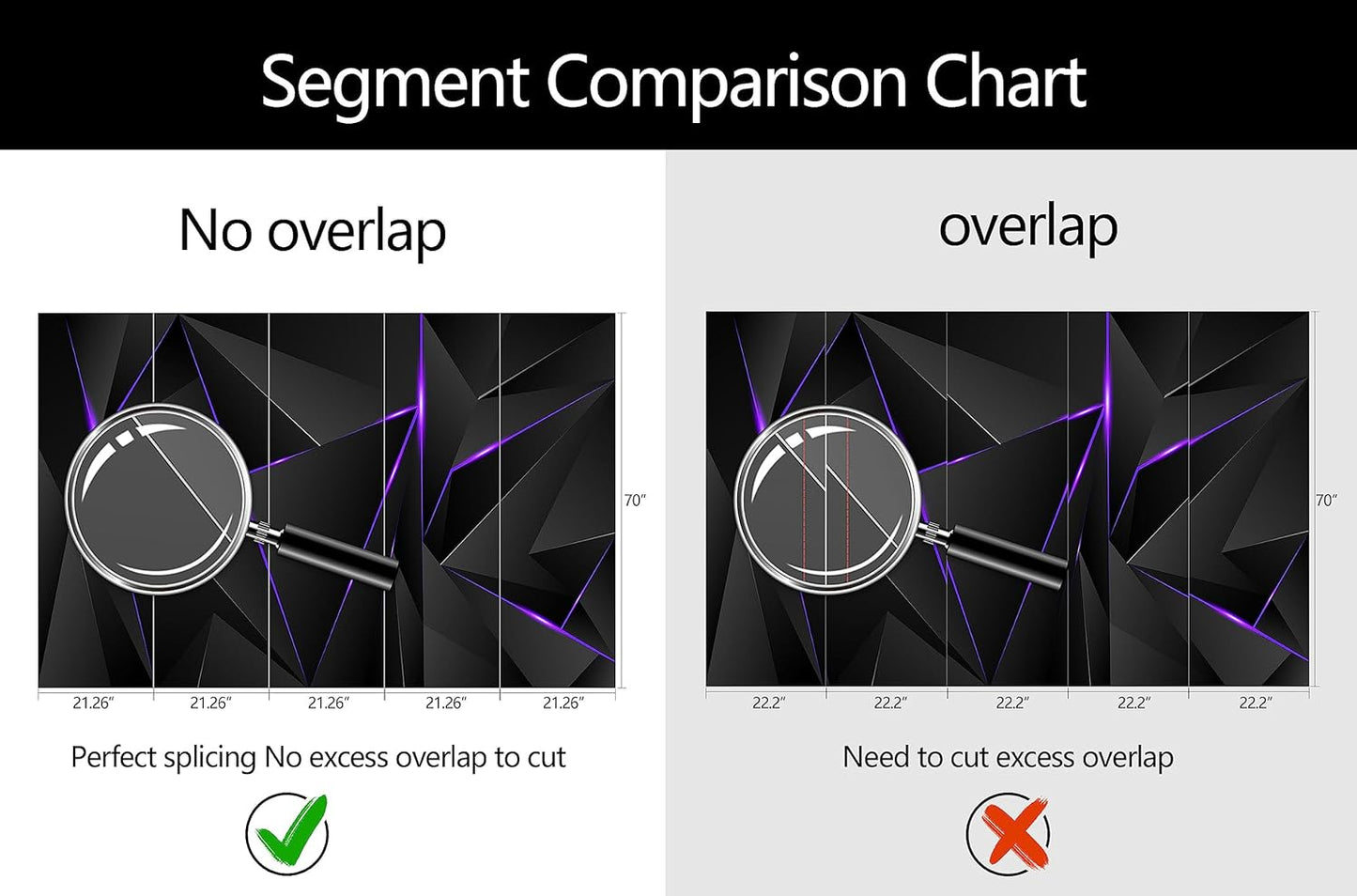 WFBHUA-3d Black Geometric Wallpaper Purple Lines Large Background Wall Mural for Bedroom Living Room (No Peel and Stick)